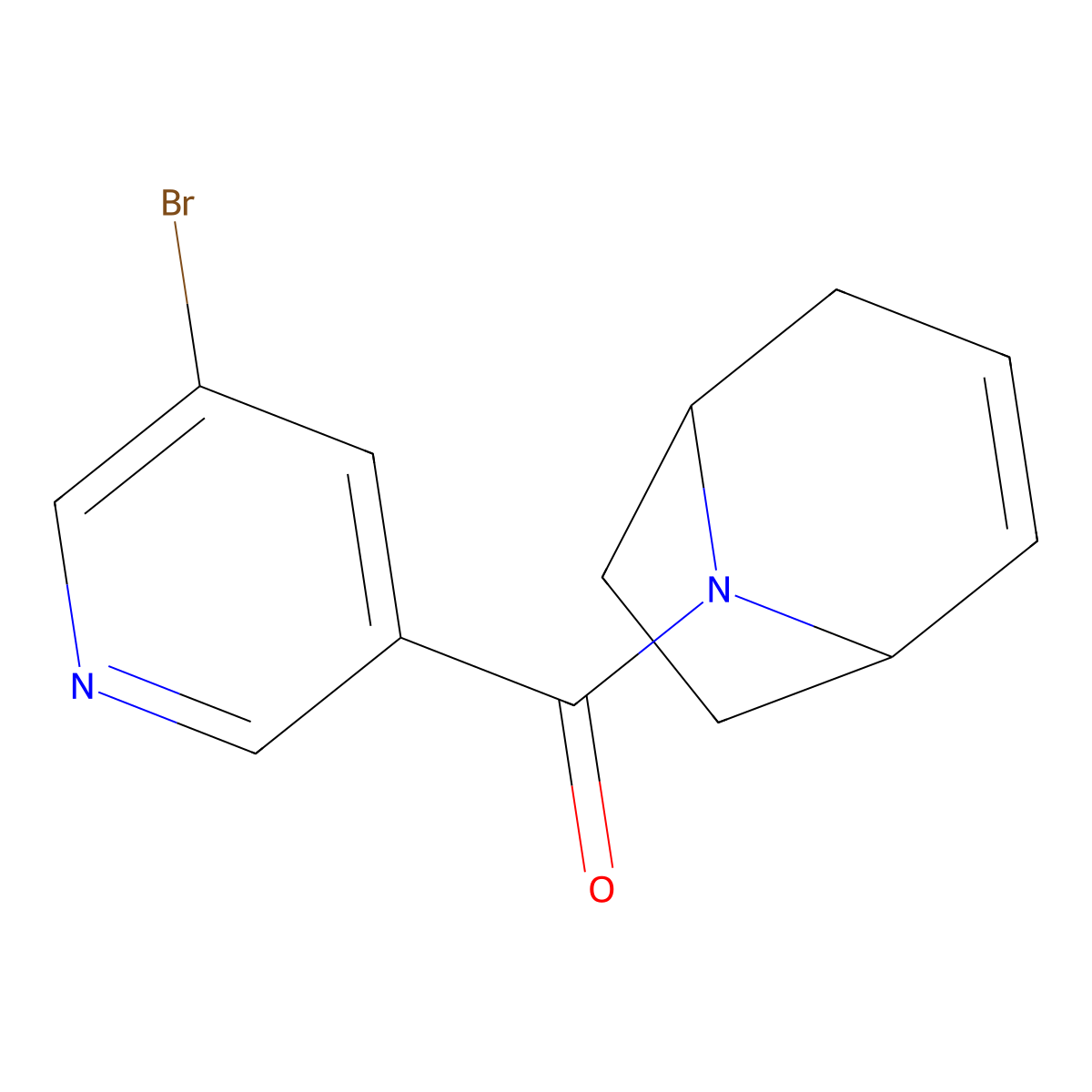 (1R,5S)-8-azabicyclo[3.2.1]oct-2-en-8-yl(5-bromopyridin-3-yl)methanone molecular structure, CAS 1797740-52-3