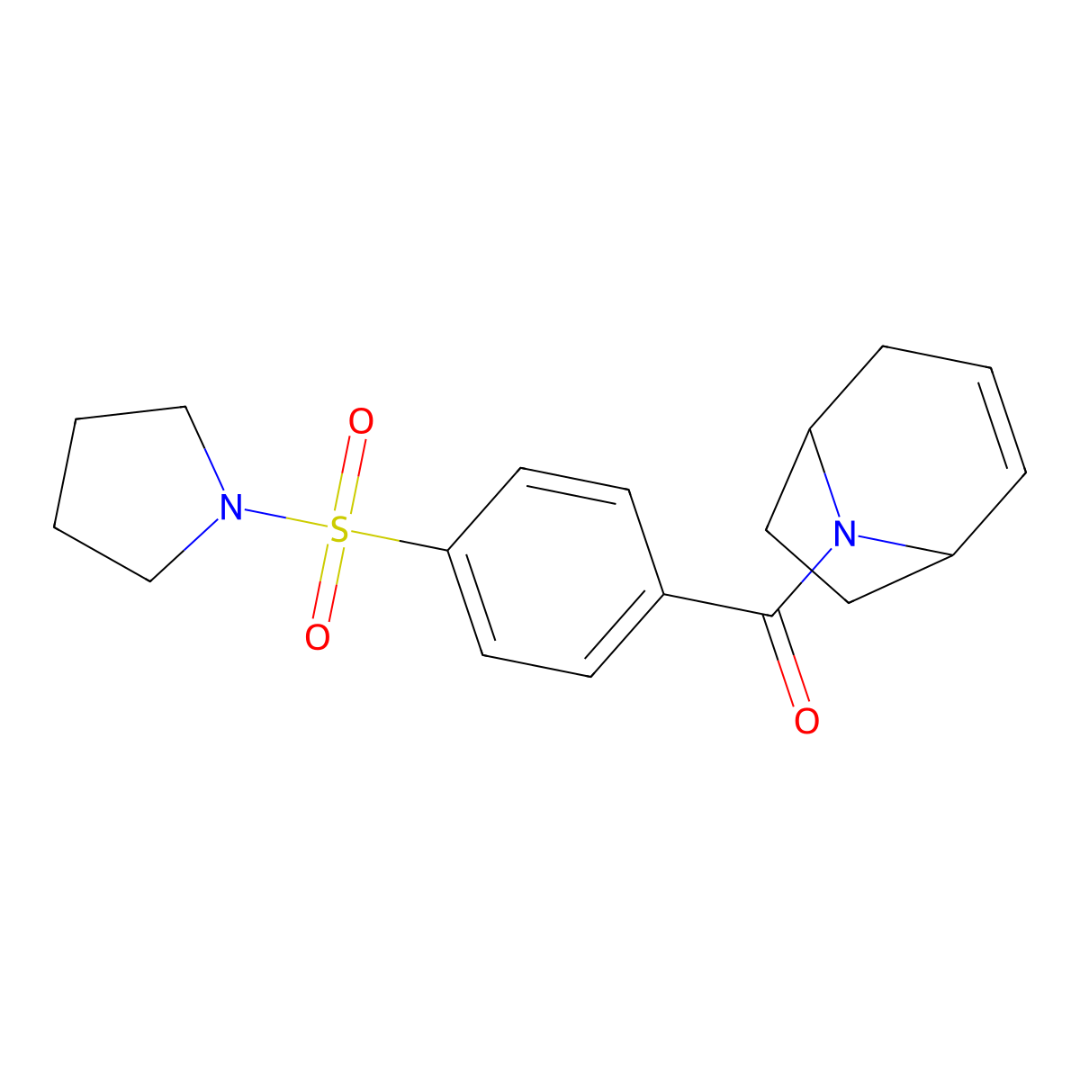 (1R,5S)-8-azabicyclo[3.2.1]oct-2-en-8-yl(4-(pyrrolidin-1-ylsulfonyl)phenyl)methanone molecular structure, CAS 1797740-64-7