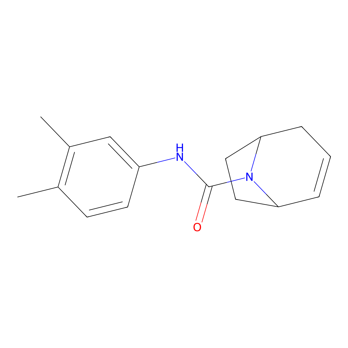N-(3,4-Dimethylphenyl)-8-azabicyclo[3.2.1]oct-2-ene-8-carboxamide molecular structure, CAS 1797740-83-0
