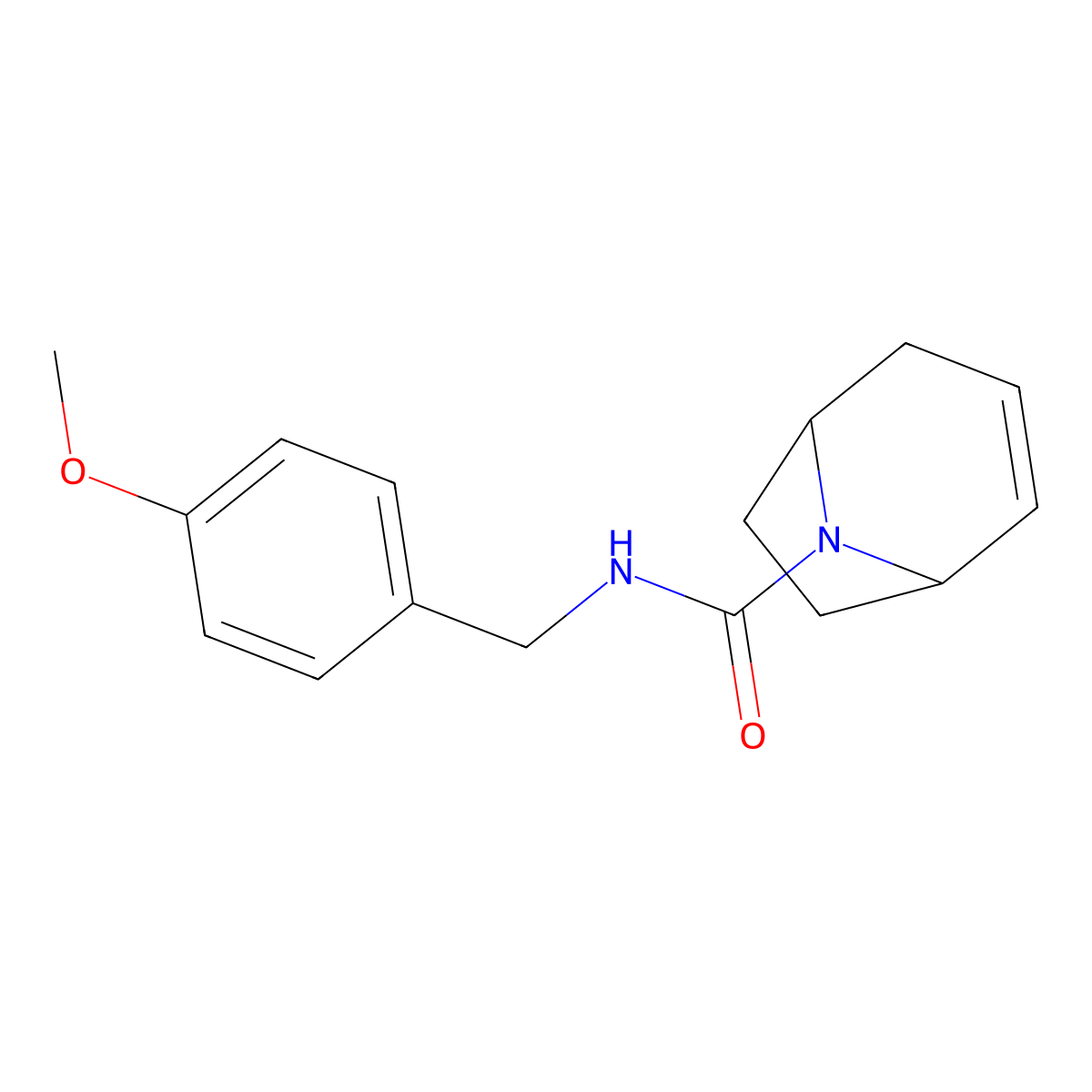 N-[(4-Methoxyphenyl)methyl]-8-azabicyclo[3.2.1]oct-2-ene-8-carboxamide molecular structure, CAS 1797740-90-9