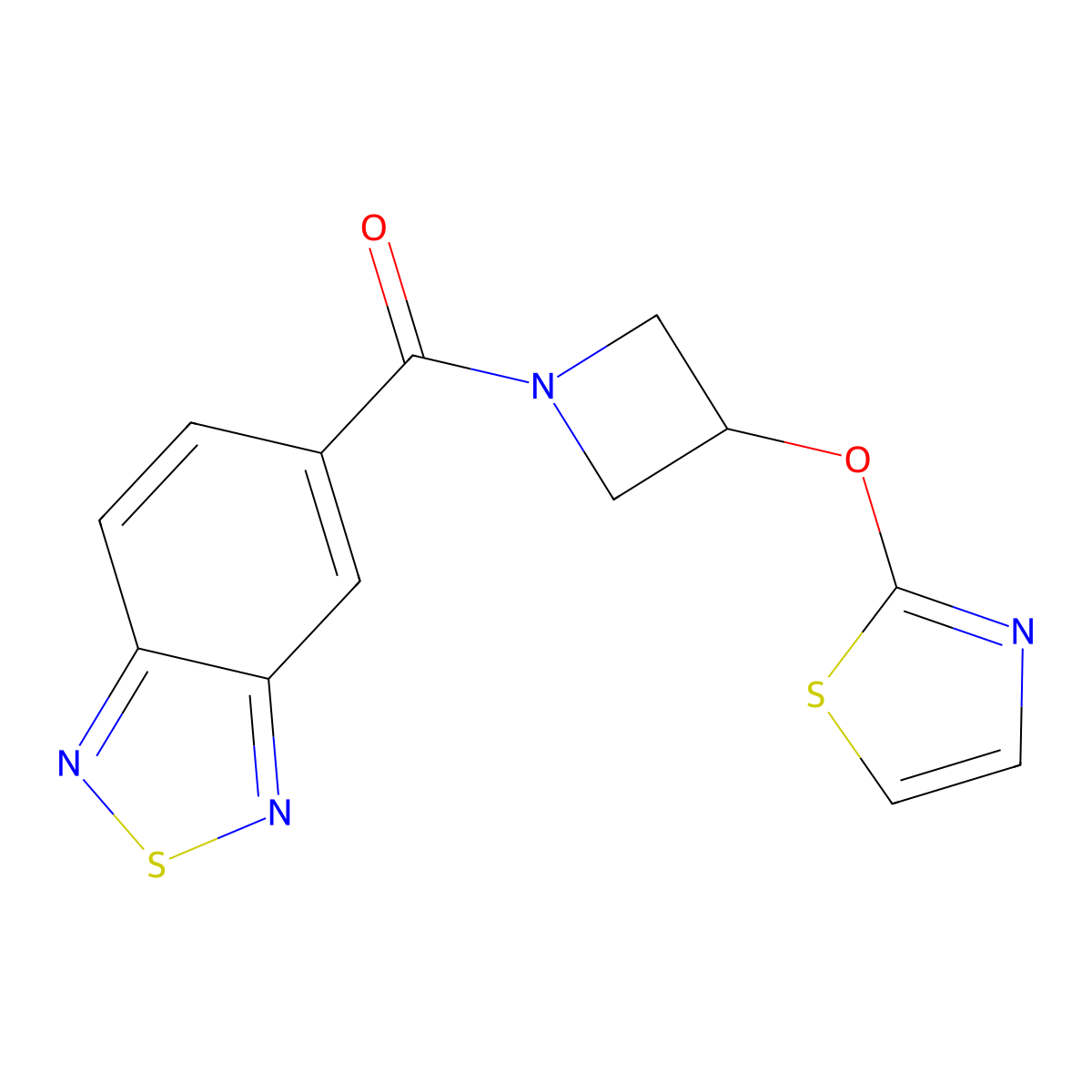 Benzo[c][1,2,5]thiadiazol-5-yl(3-(thiazol-2-yloxy)azetidin-1-yl)methanone molecular structure, CAS 1797741-56-0
