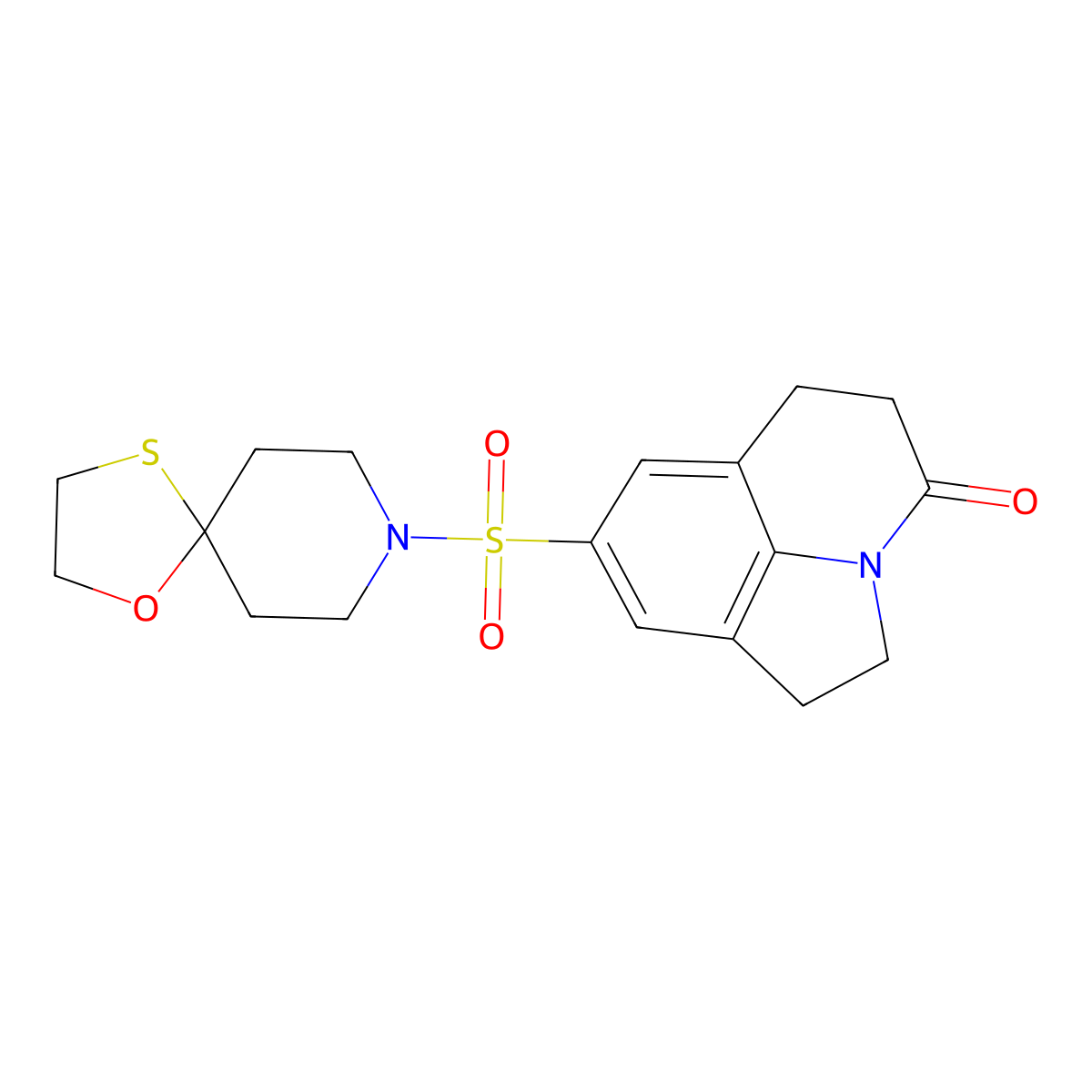 8-(1-oxa-4-thia-8-azaspiro[4.5]decan-8-ylsulfonyl)-5,6-dihydro-1H-pyrrolo[3,2,1-ij]quinolin-4(2H)-one molecular structure, CAS 1797745-13-1