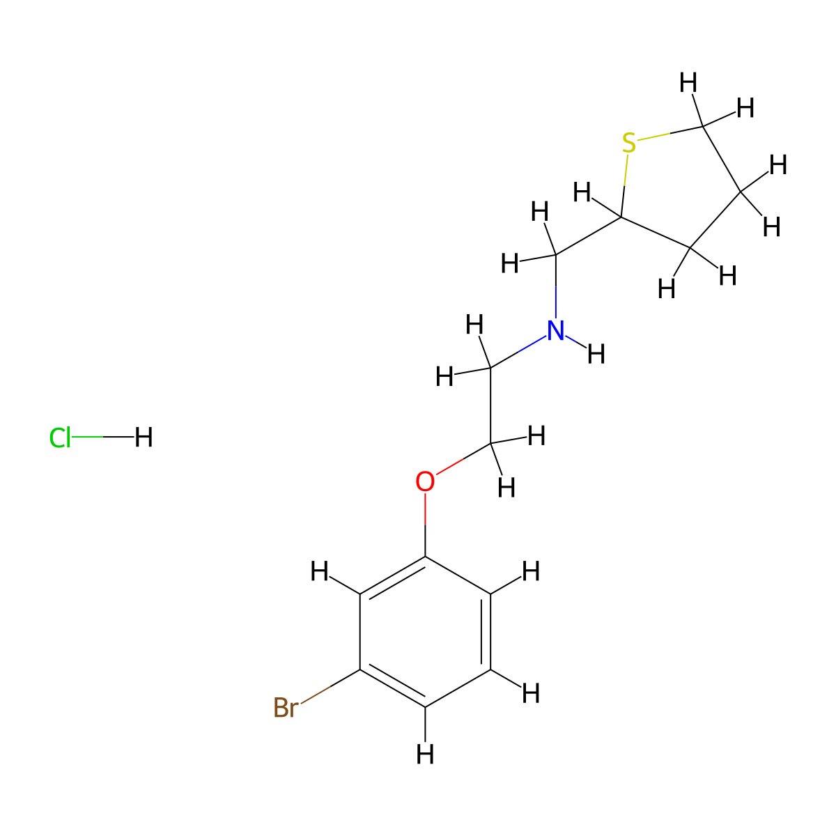 [2-(3-Bromophenoxy)ethyl](thiolan-2-ylmethyl)amine hydrochloride molecular structure, CAS 1797752-35-2