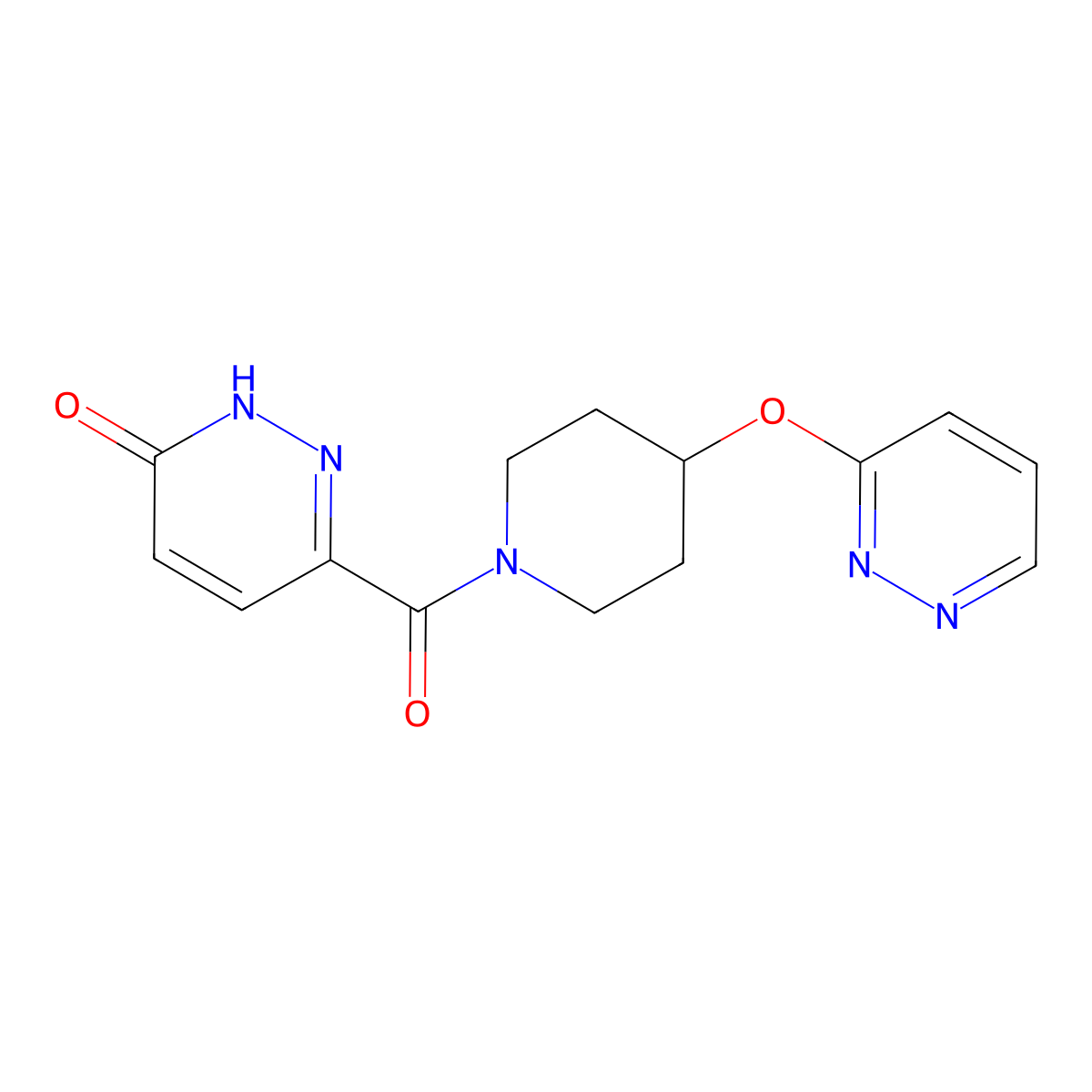 6-(4-(pyridazin-3-yloxy)piperidine-1-carbonyl)pyridazin-3(2H)-one molecular structure, CAS 1797754-98-3