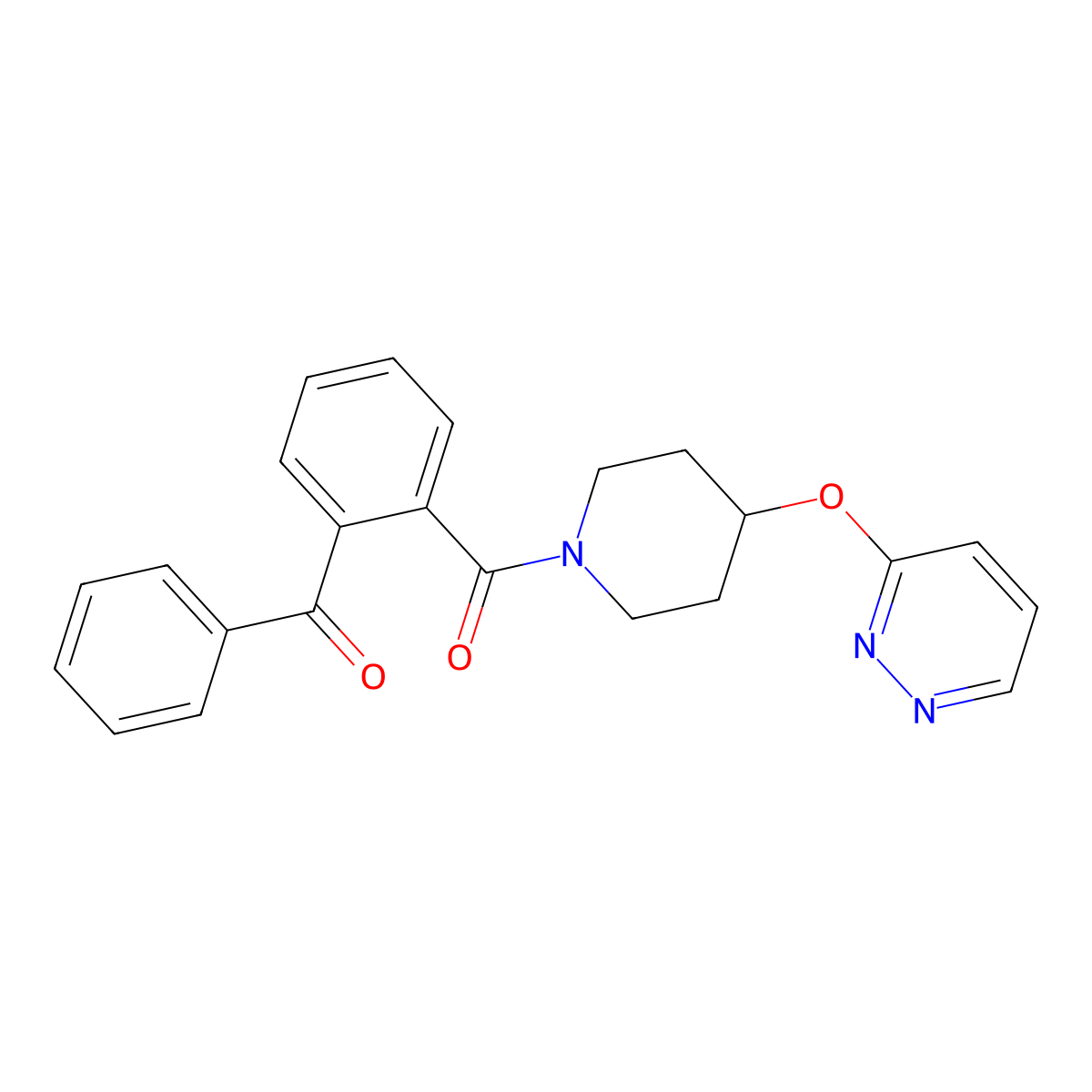 (2-Benzoylphenyl)(4-(pyridazin-3-yloxy)piperidin-1-yl)methanone molecular structure, CAS 1797755-04-4
