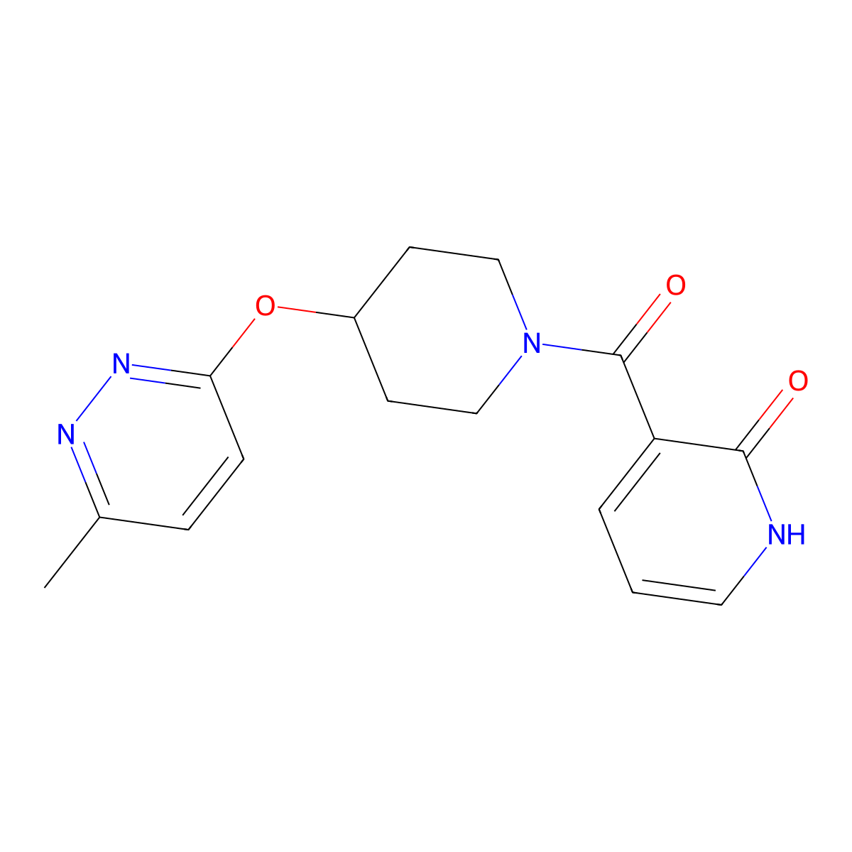 3-(4-((6-methylpyridazin-3-yl)oxy)piperidine-1-carbonyl)pyridin-2(1H)-one molecular structure, CAS 1797755-37-3