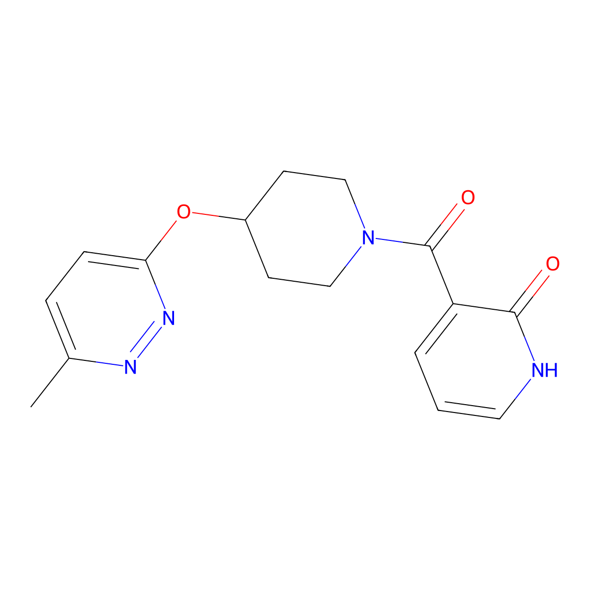 3-(4-((6-methylpyridazin-3-yl)oxy)piperidine-1-carbonyl)pyridin-2(1H)-one molecular structure, CAS 1797755-37-3