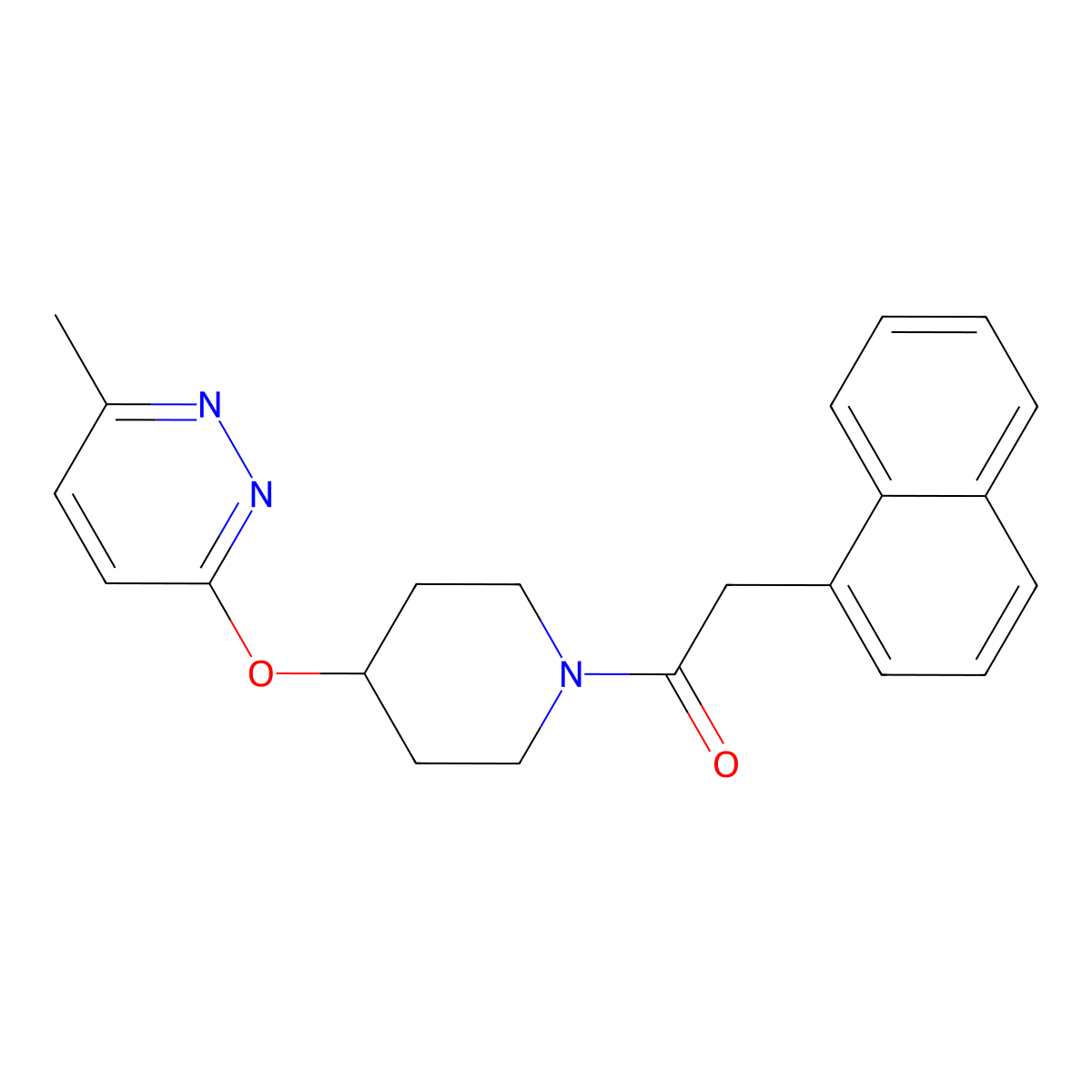 1-(4-((6-Methylpyridazin-3-yl)oxy)piperidin-1-yl)-2-(naphthalen-1-yl)ethanone molecular structure, CAS 1797755-70-4