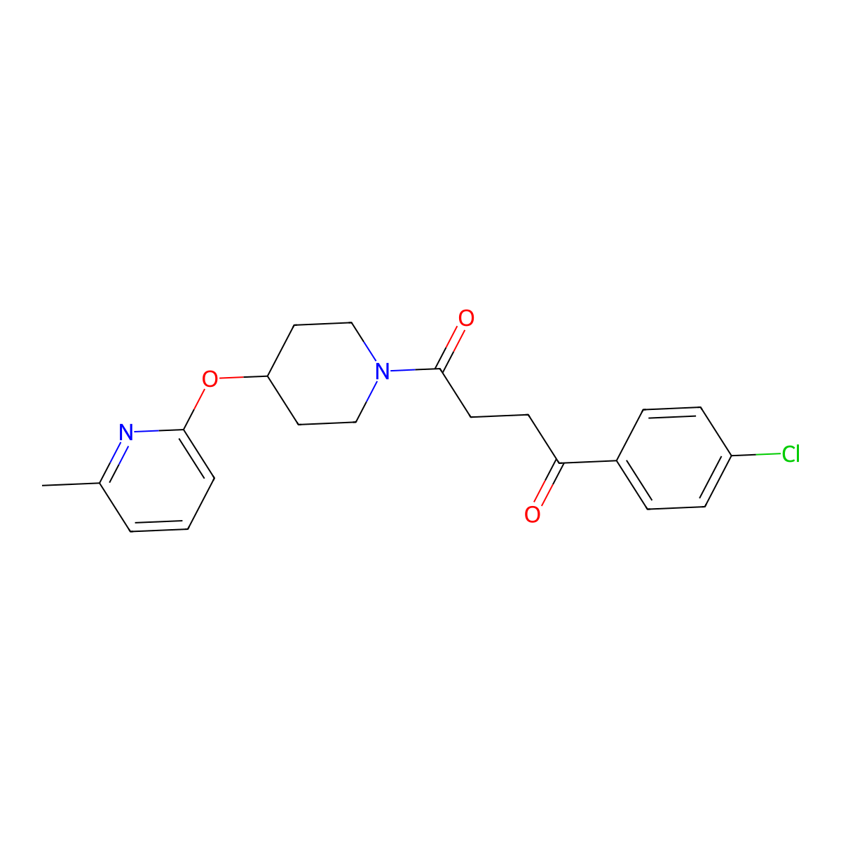 1-(4-Chlorophenyl)-4-(4-((6-methylpyridin-2-yl)oxy)piperidin-1-yl)butane-1,4-dione molecular structure, CAS 1797756-34-3