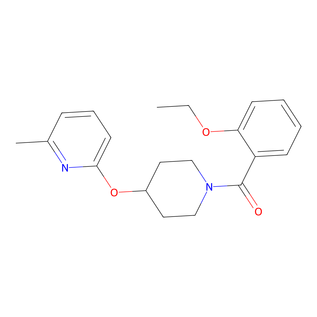 (2-Ethoxyphenyl)(4-((6-methylpyridin-2-yl)oxy)piperidin-1-yl)methanone molecular structure, CAS 1797756-40-1