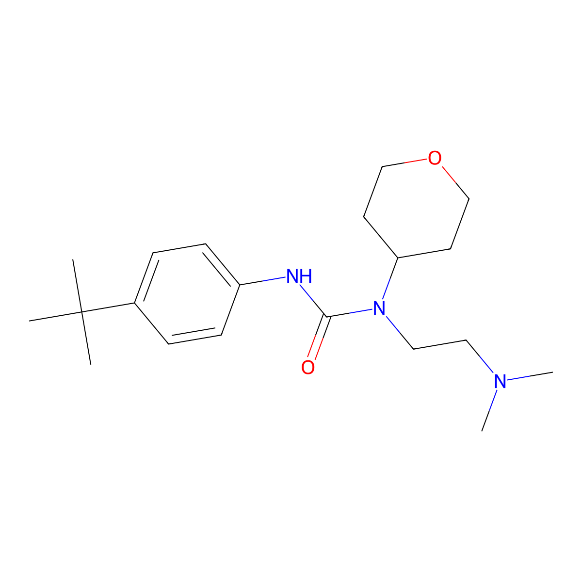 3-(4-Tert-butylphenyl)-1-[2-(dimethylamino)ethyl]-1-(oxan-4-yl)urea molecular structure, CAS 1797757-05-1