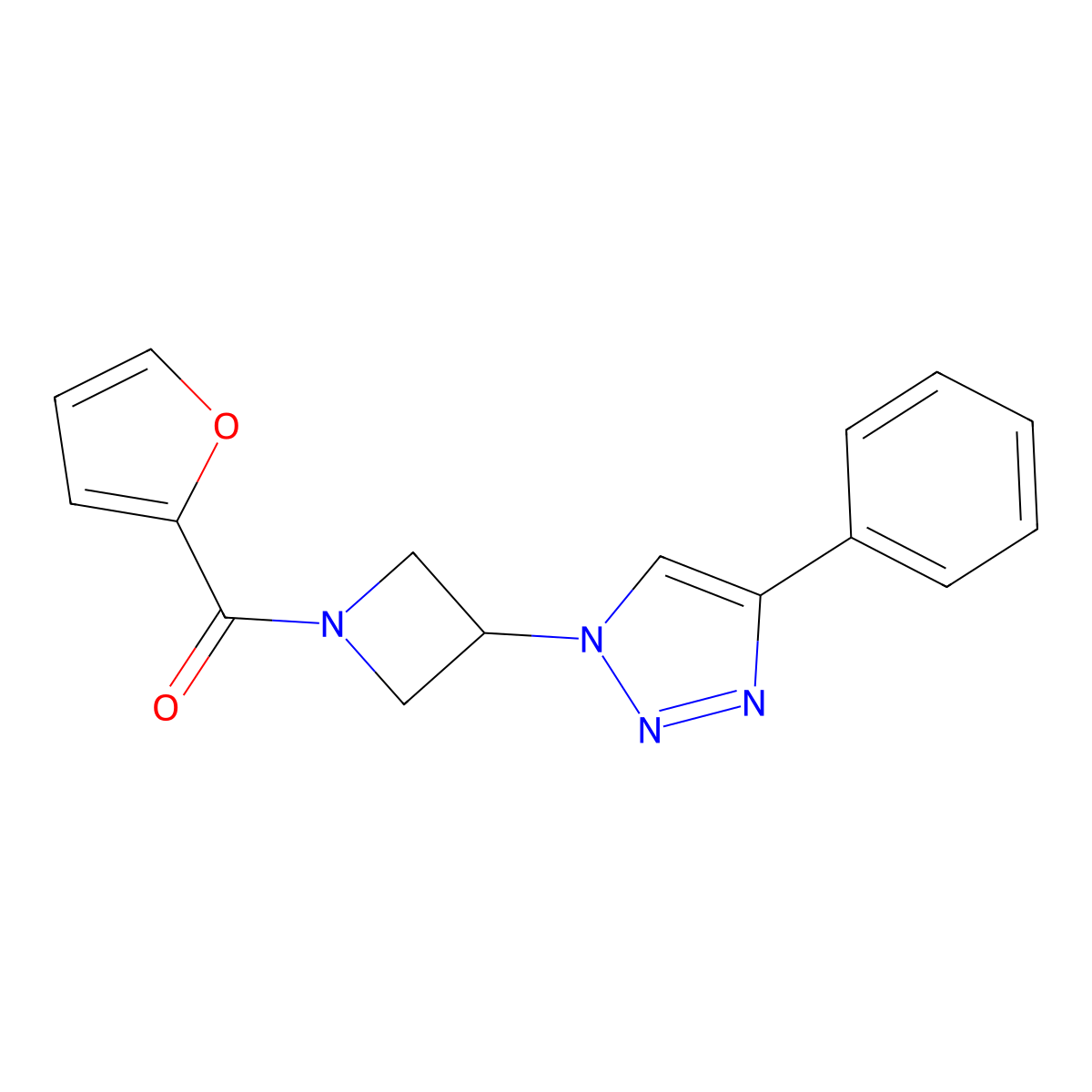 1-[1-(furan-2-carbonyl)azetidin-3-yl]-4-phenyl-1H-1,2,3-triazole molecular structure, CAS 1797757-31-3