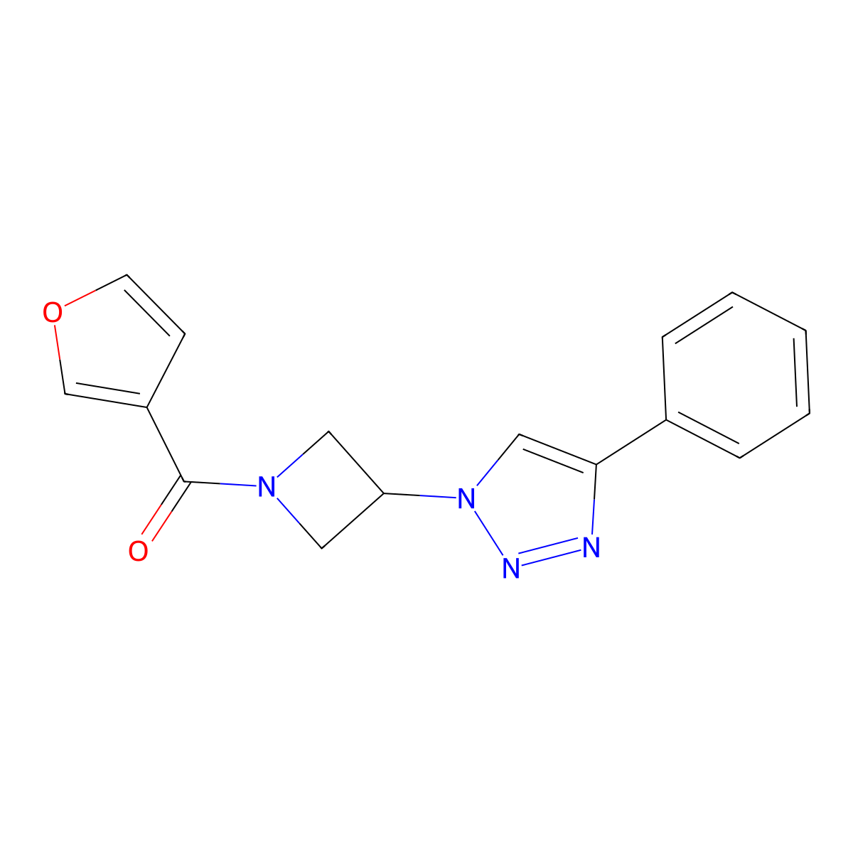 1-[1-(furan-3-carbonyl)azetidin-3-yl]-4-phenyl-1H-1,2,3-triazole molecular structure, CAS 1797757-35-7