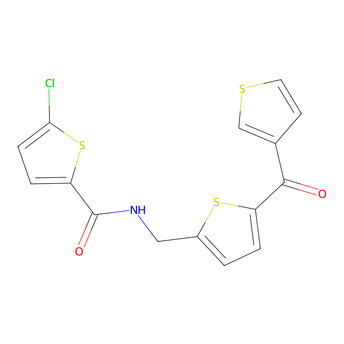 5-chloro-N-((5-(thiophene-3-carbonyl)thiophen-2-yl)methyl)thiophene-2-carboxamide molecular structure, CAS 1797760-72-5