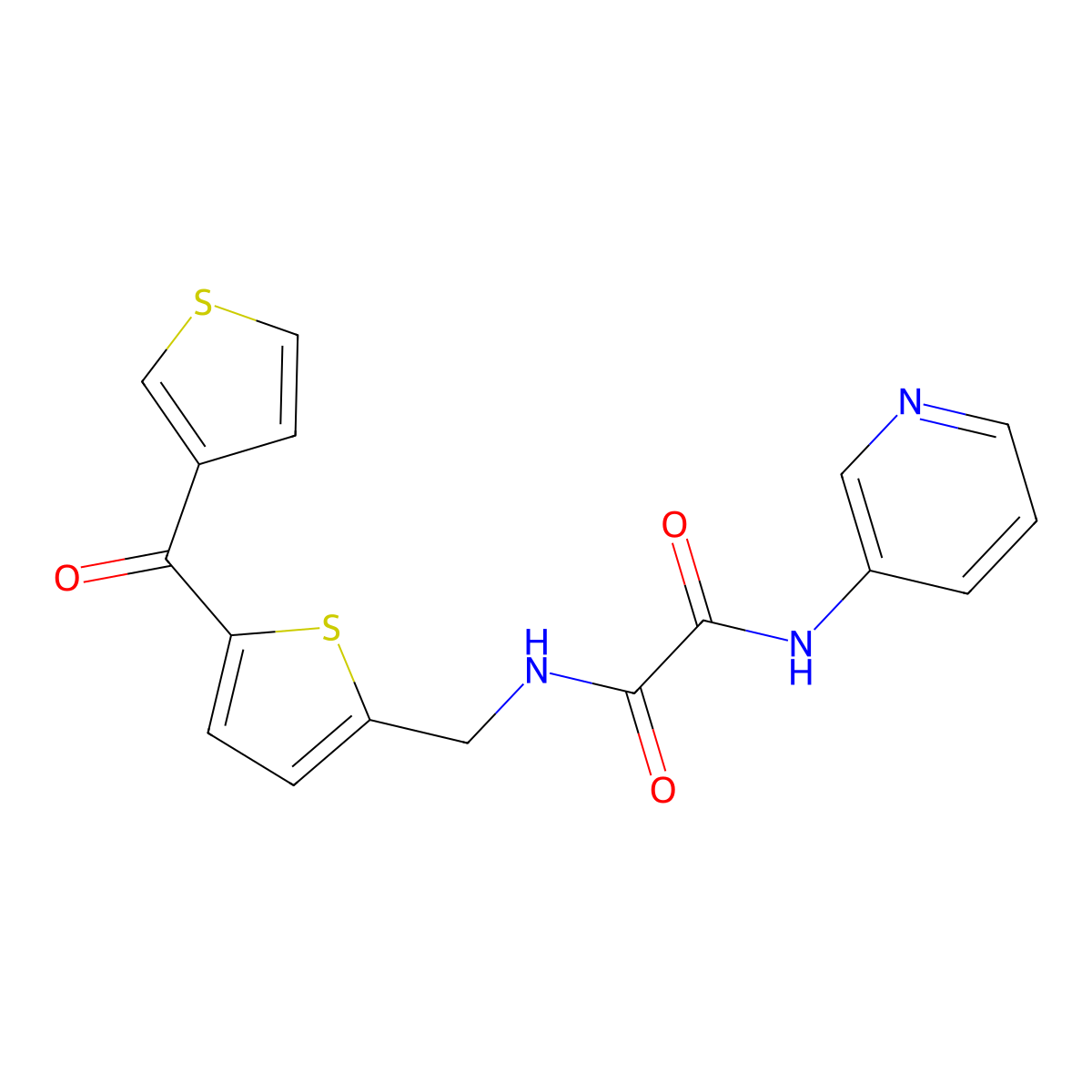 N1-(pyridin-3-yl)-N2-((5-(thiophene-3-carbonyl)thiophen-2-yl)methyl)oxalamide molecular structure, CAS 1797761-00-2
