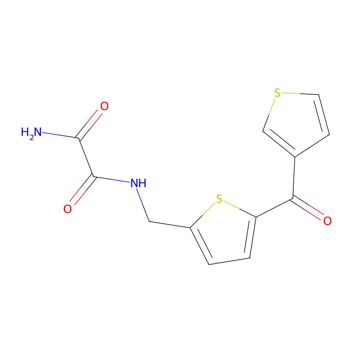 N1-((5-(thiophene-3-carbonyl)thiophen-2-yl)methyl)oxalamide molecular structure, CAS 1797761-22-8