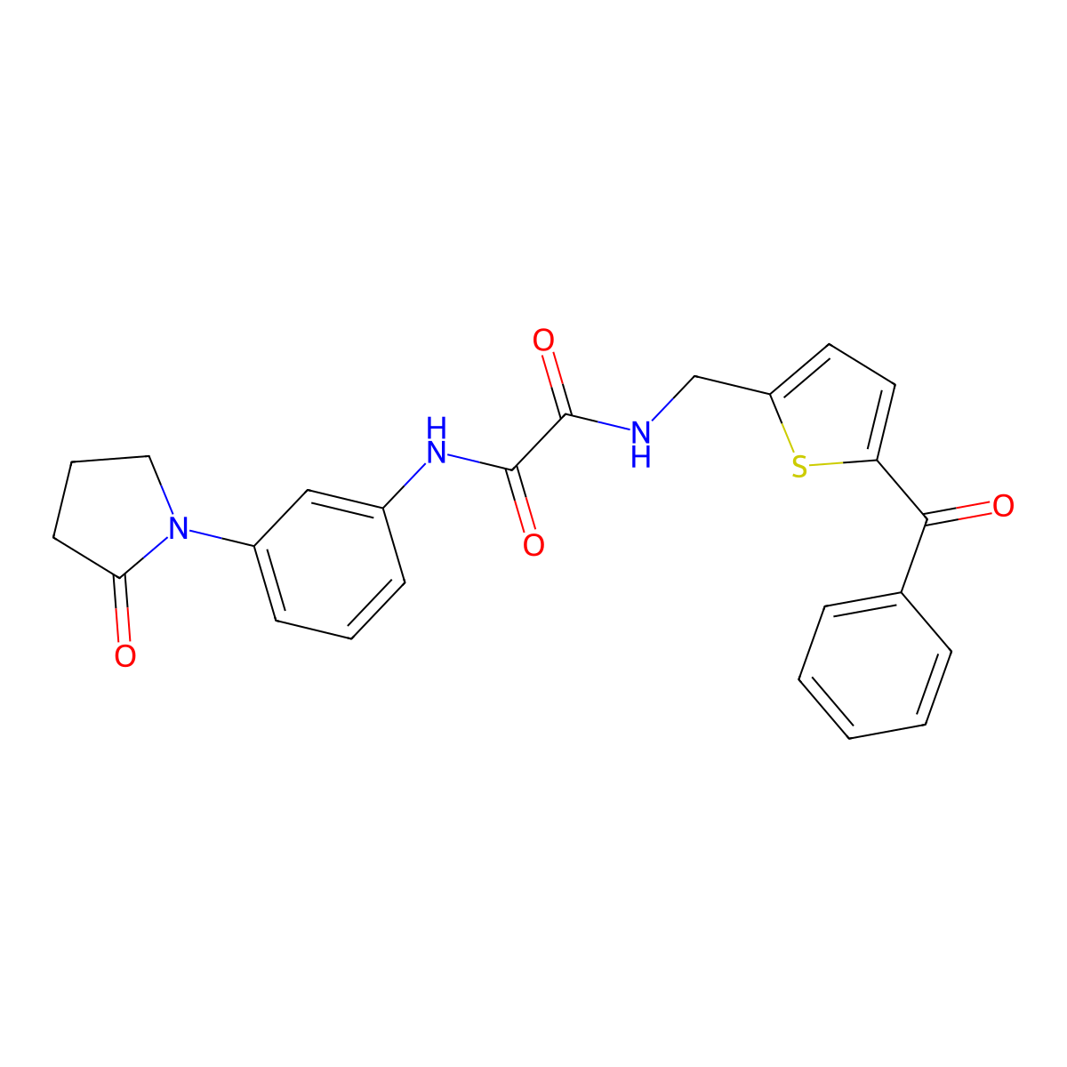N1-((5-benzoylthiophen-2-yl)methyl)-N2-(3-(2-oxopyrrolidin-1-yl)phenyl)oxalamide molecular structure, CAS 1797761-93-3