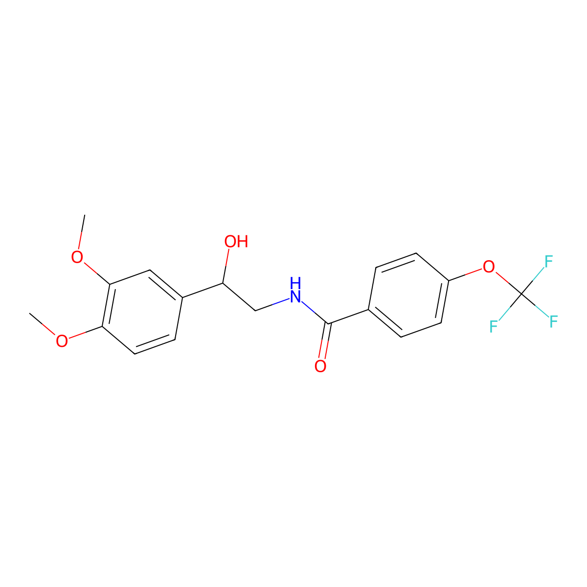 N-[2-(3,4-dimethoxyphenyl)-2-hydroxyethyl]-4-(trifluoromethoxy)benzamide molecular structure, CAS 1797762-20-9