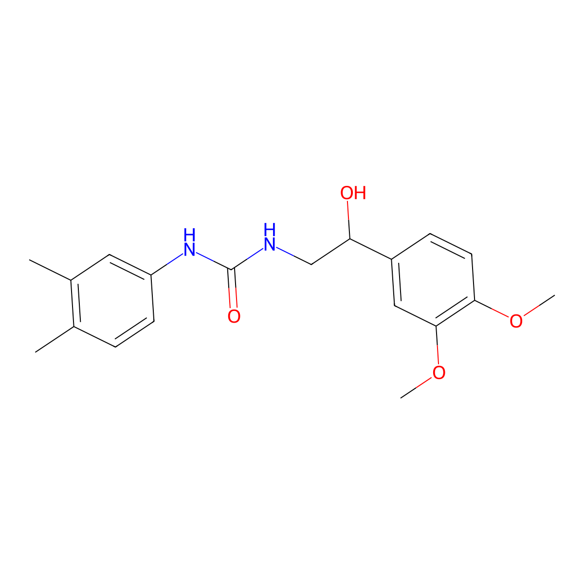 1-(2-(3,4-Dimethoxyphenyl)-2-hydroxyethyl)-3-(3,4-dimethylphenyl)urea molecular structure, CAS 1797762-52-7