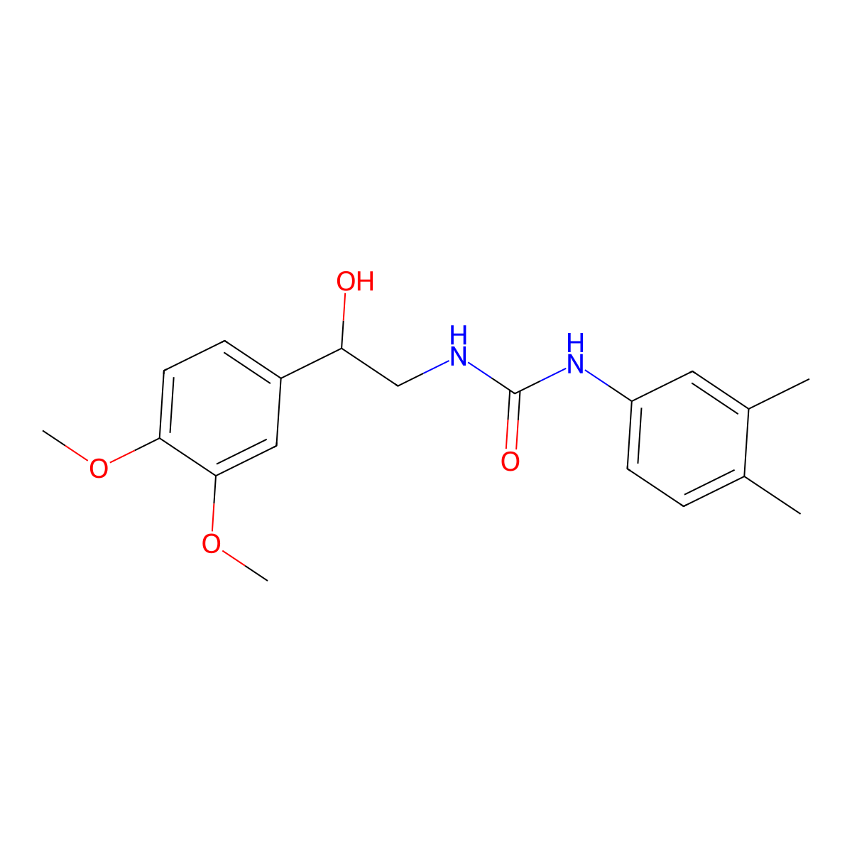 1-(2-(3,4-Dimethoxyphenyl)-2-hydroxyethyl)-3-(3,4-dimethylphenyl)urea molecular structure, CAS 1797762-52-7