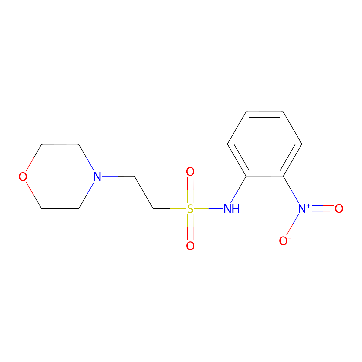 2-(morpholin-4-yl)-N-(2-nitrophenyl)ethane-1-sulfonamide molecular structure, CAS 1797764-54-5
