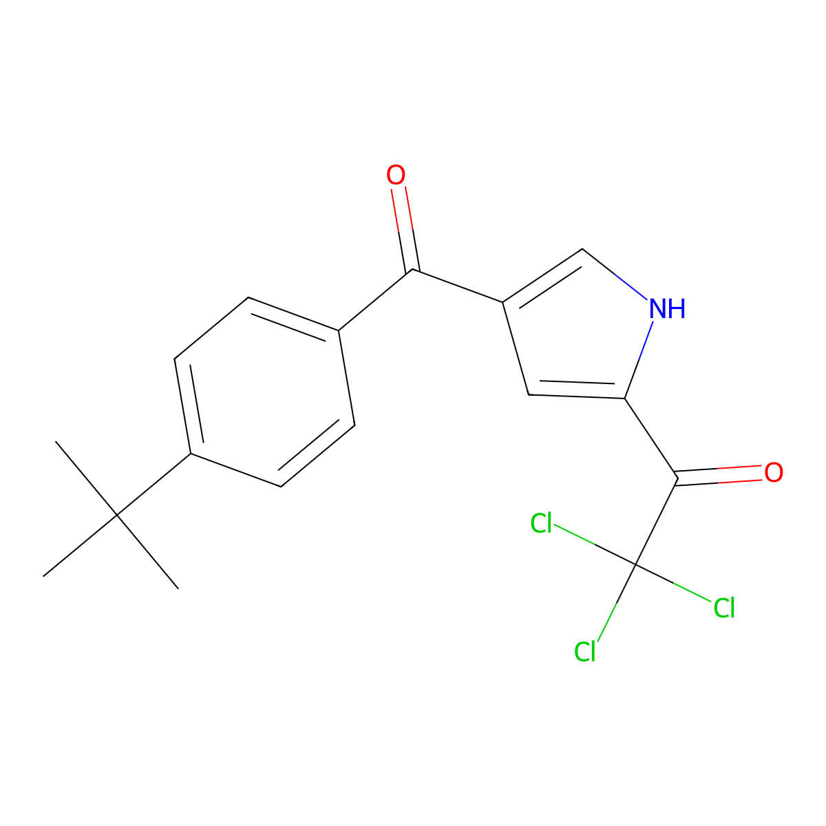 1-{4-[(4-tert-butylphenyl)carbonyl]-1H-pyrrol-2-yl}-2,2,2-trichloroethan-1-one molecular structure, CAS 1797764-96-5