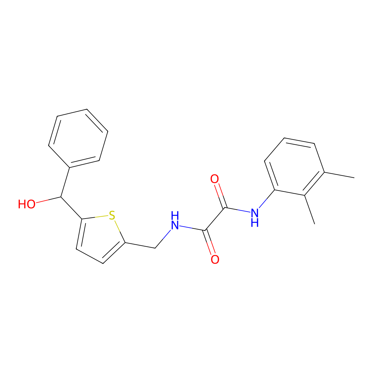 N1-(2,3-dimethylphenyl)-N2-((5-(hydroxy(phenyl)methyl)thiophen-2-yl)methyl)oxalamide molecular structure, CAS 1797775-07-5