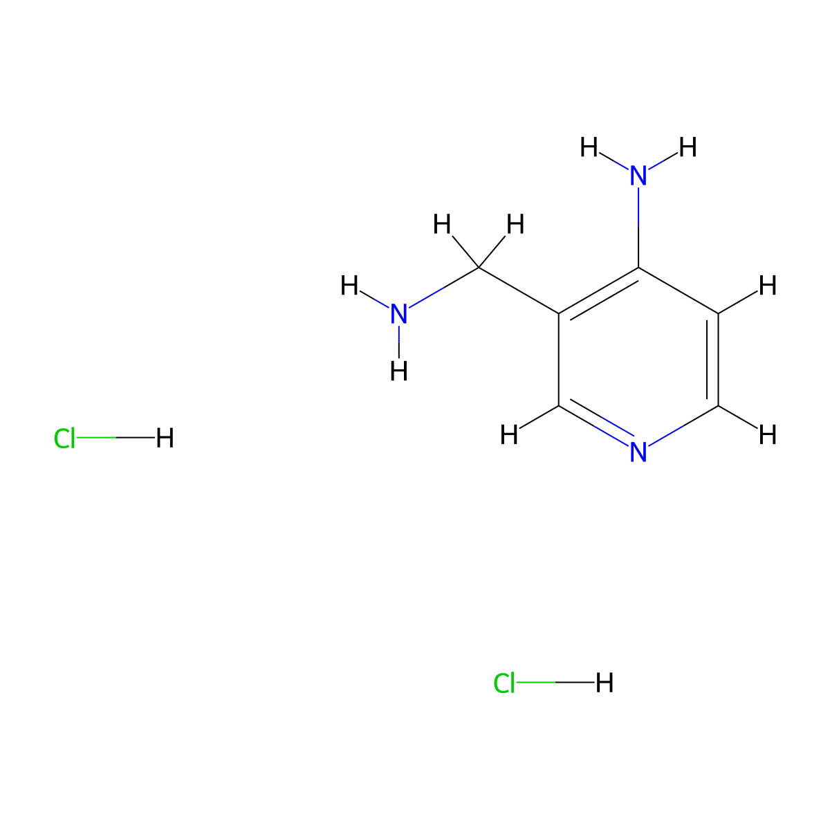 3-(Aminomethyl)pyridin-4-amine dihydrochloride molecular structure, CAS 1797785-32-0