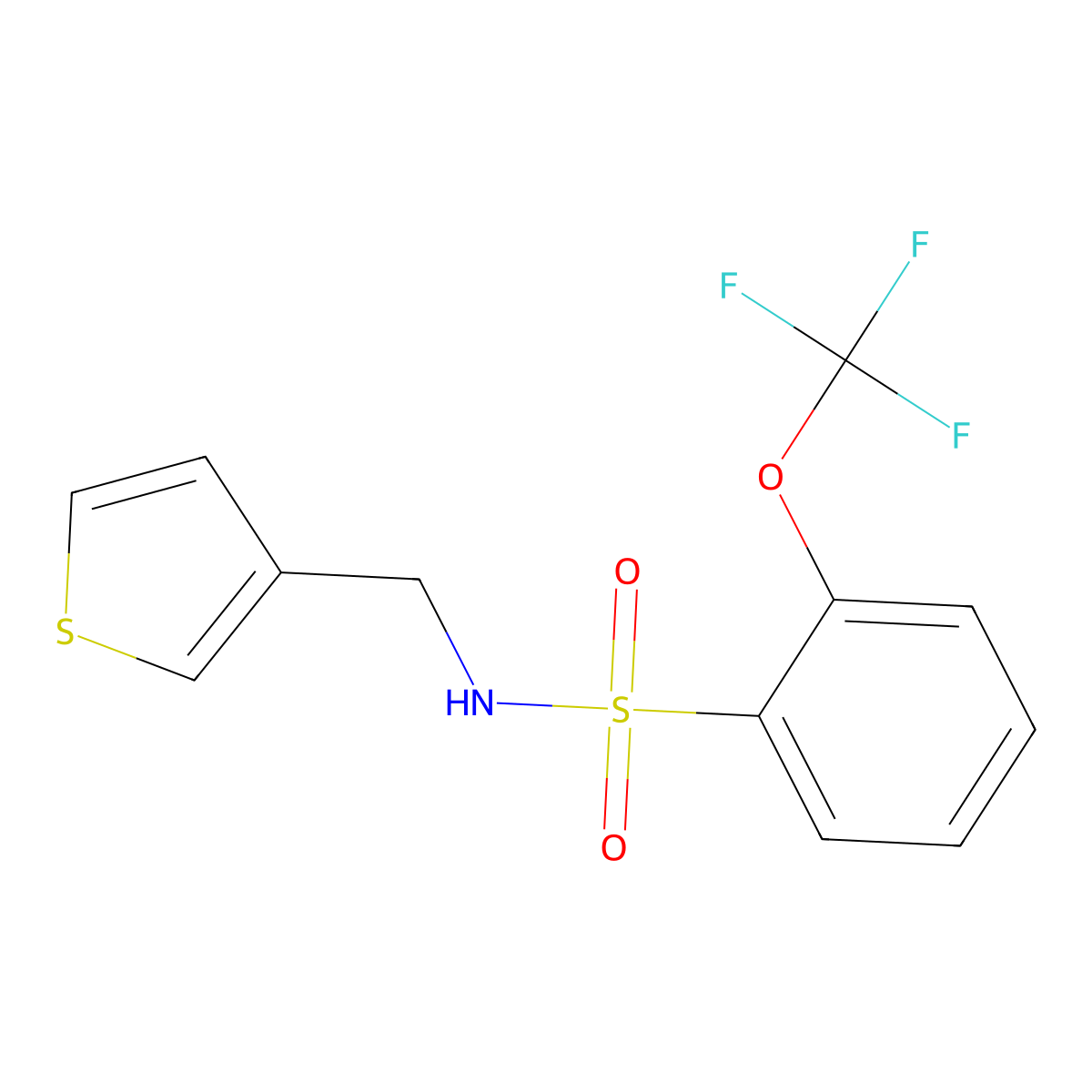 N-(thiophen-3-ylmethyl)-2-(trifluoromethoxy)benzenesulfonamide molecular structure, CAS 1797792-52-9