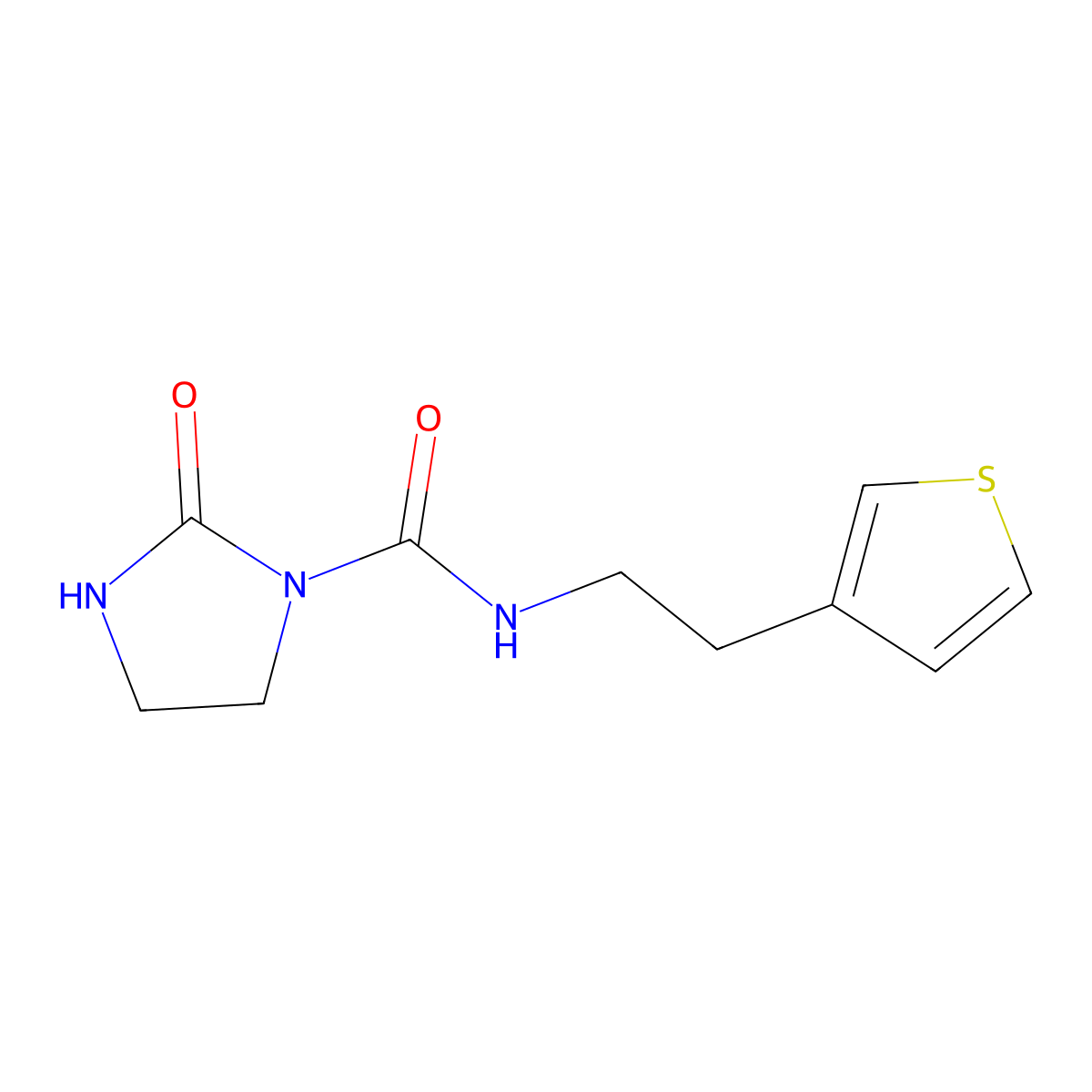 2-Oxo-N-[2-(thiophen-3-YL)ethyl]imidazolidine-1-carboxamide molecular structure, CAS 1797792-59-6