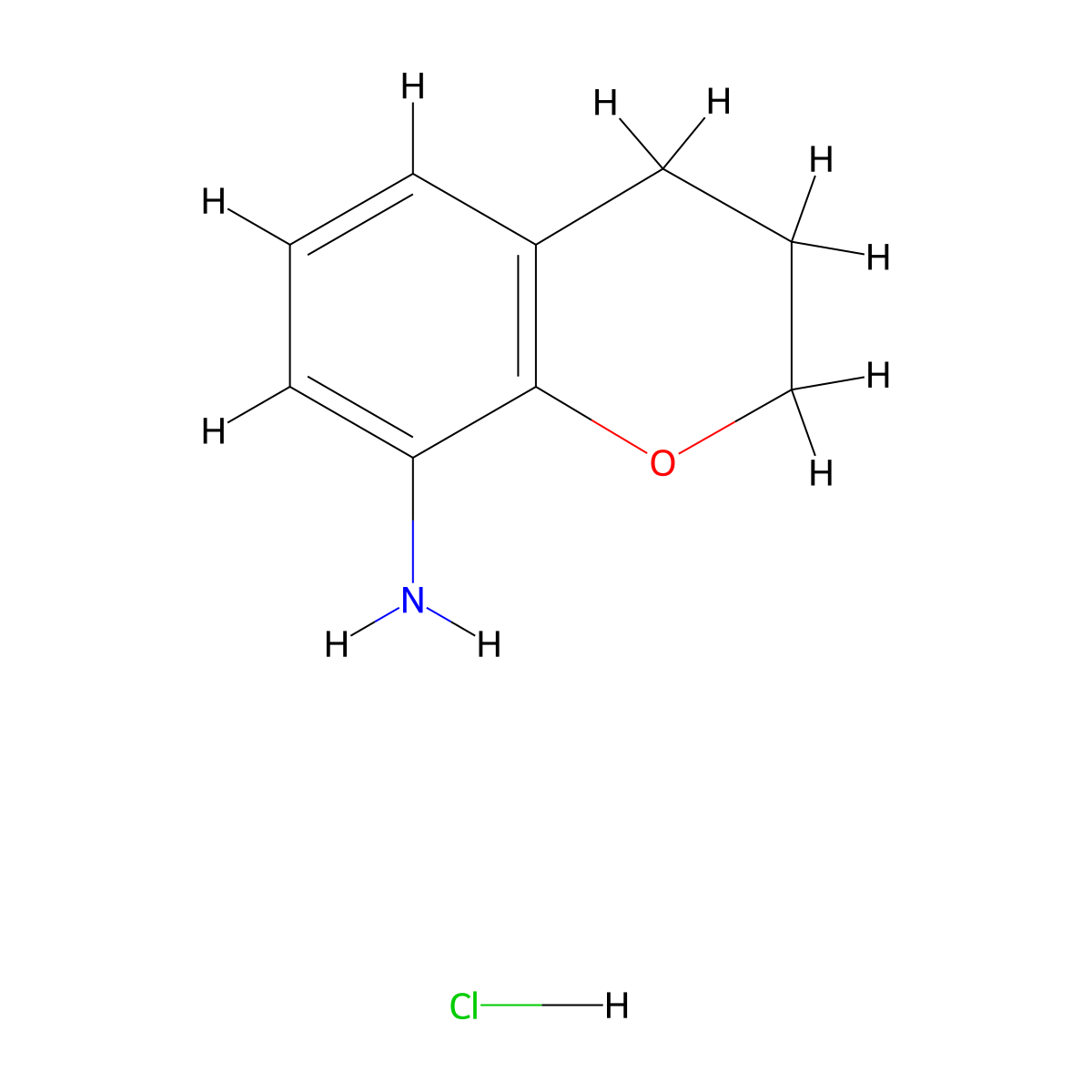 Chroman-8-ylamine hydrochloride molecular structure, CAS 1797795-89-1