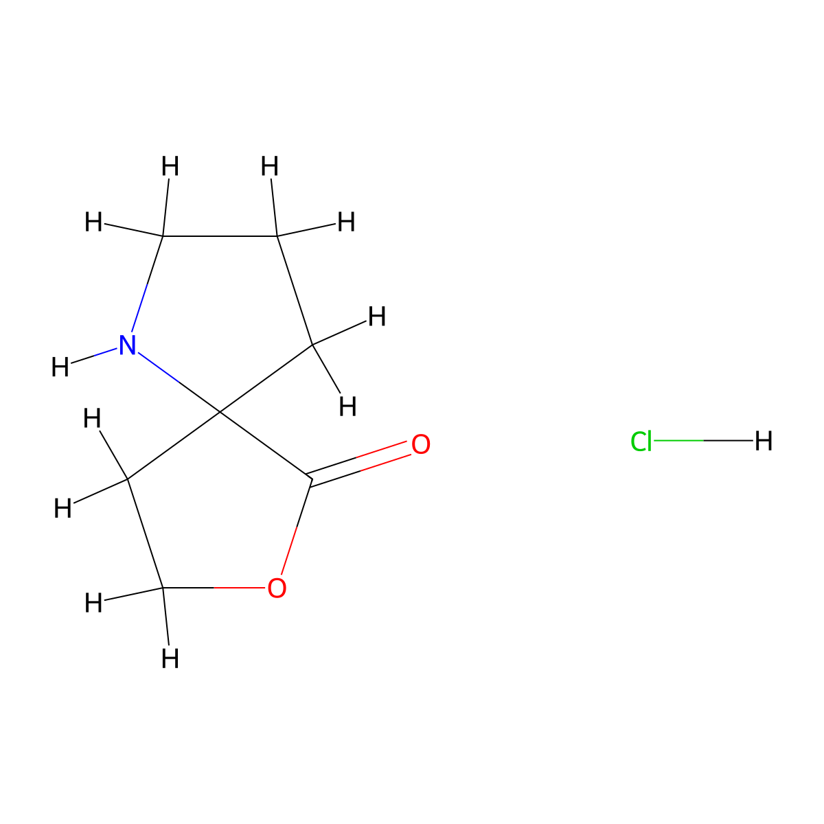 7-Oxa-1-azaspiro[4.4]nonan-6-one hydrochloride molecular structure, CAS 1797796-23-6