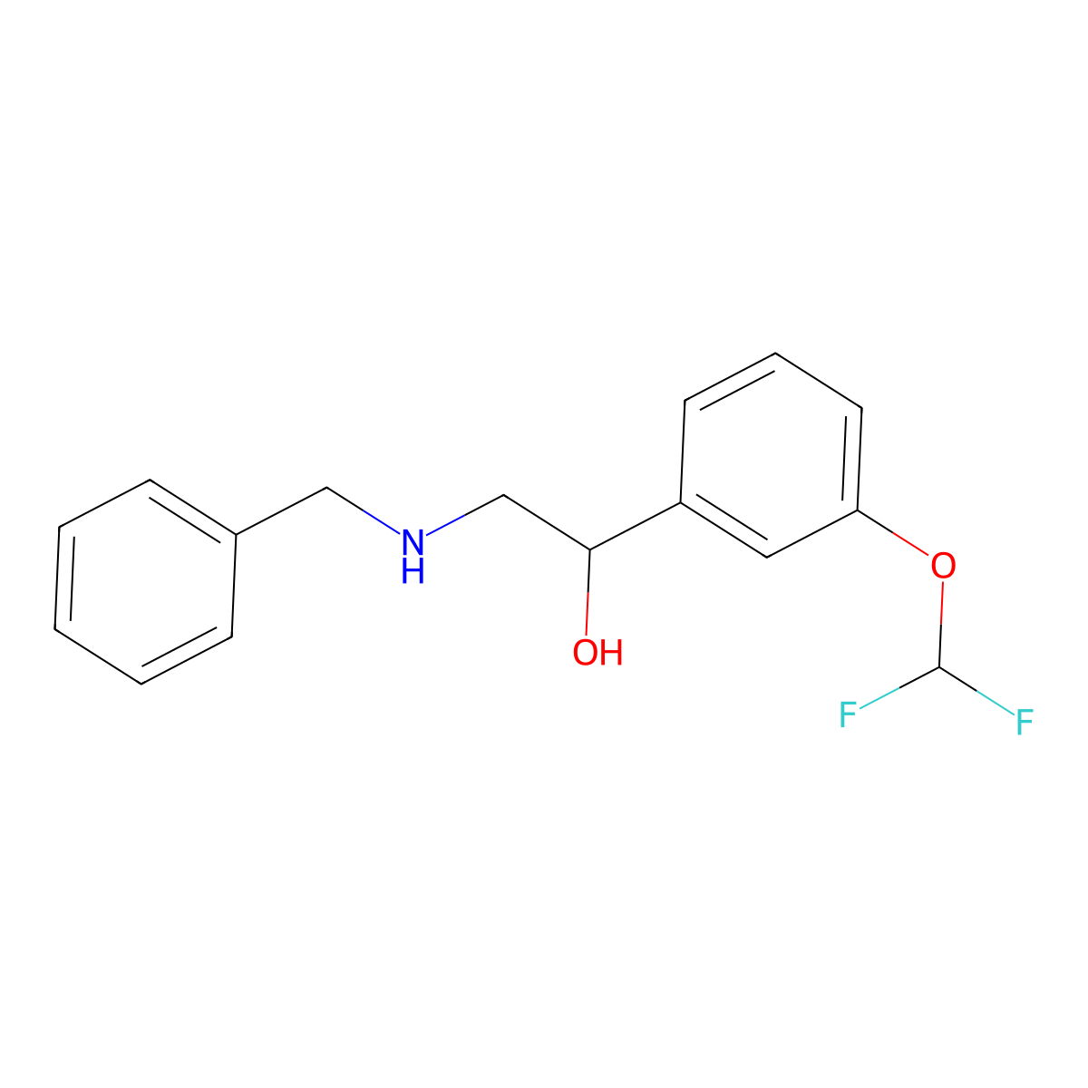 2-(Benzylamino)-1-(3-(difluoromethoxy)phenyl)ethan-1-ol molecular structure, CAS 1797802-04-0
