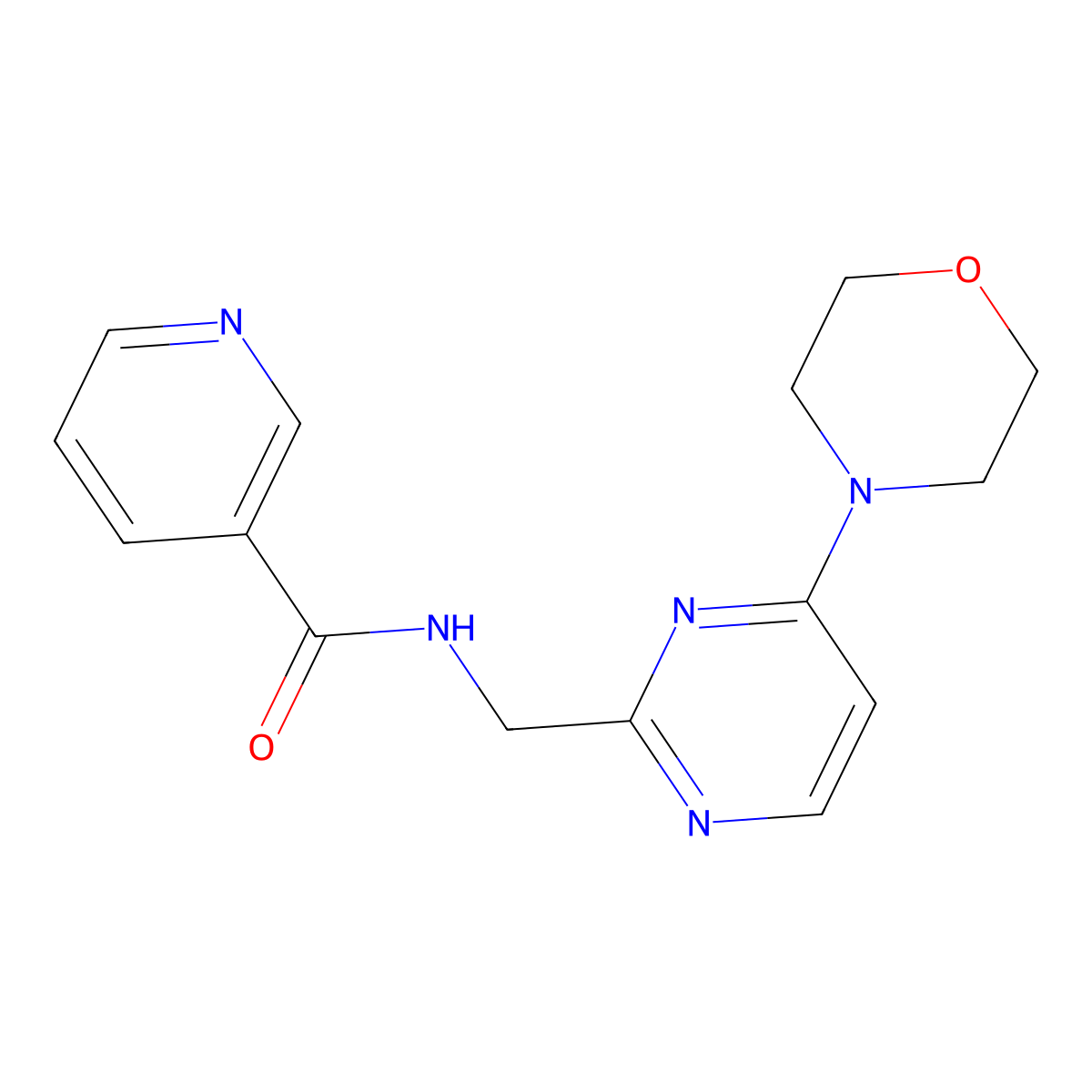 N-((4-morpholinopyrimidin-2-yl)methyl)nicotinamide molecular structure, CAS 1797805-33-4