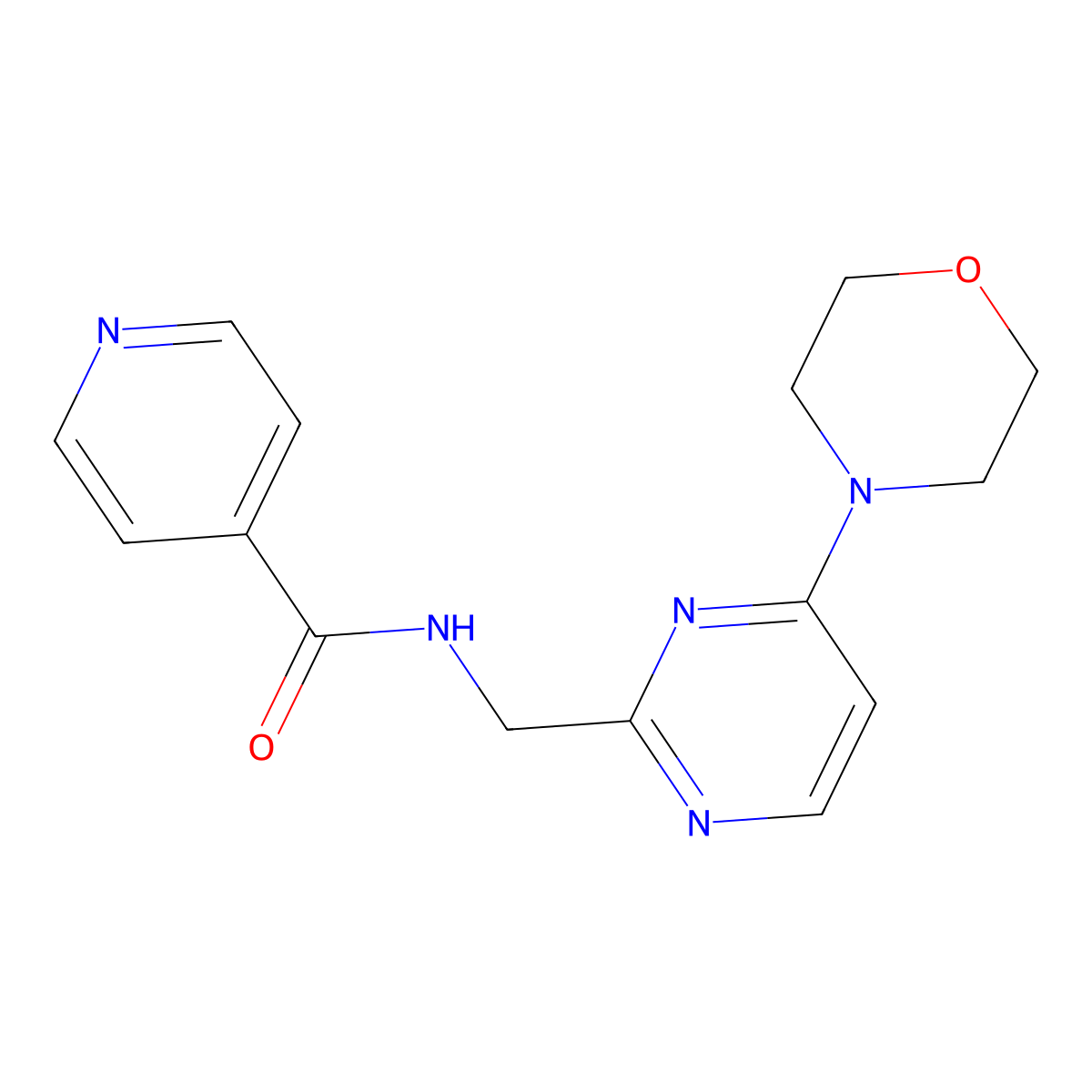 N-((4-morpholinopyrimidin-2-yl)methyl)isonicotinamide molecular structure, CAS 1797805-39-0