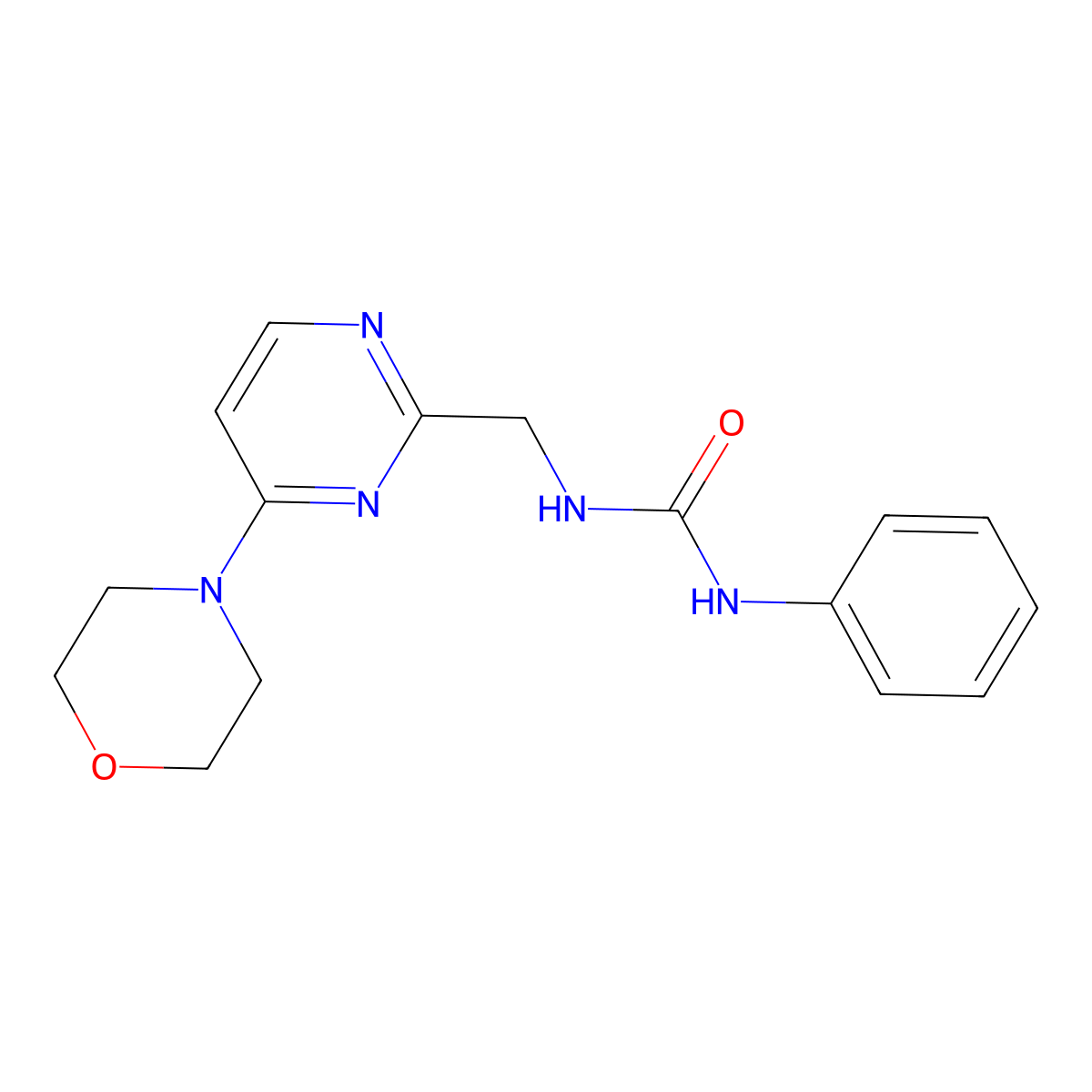 1-((4-Morpholinopyrimidin-2-yl)methyl)-3-phenylurea molecular structure, CAS 1797805-54-9