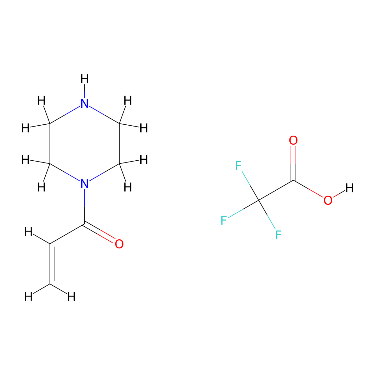 1-(Piperazin-1-yl)prop-2-en-1-one; trifluoroacetic acid molecular structure, CAS 1797807-26-1