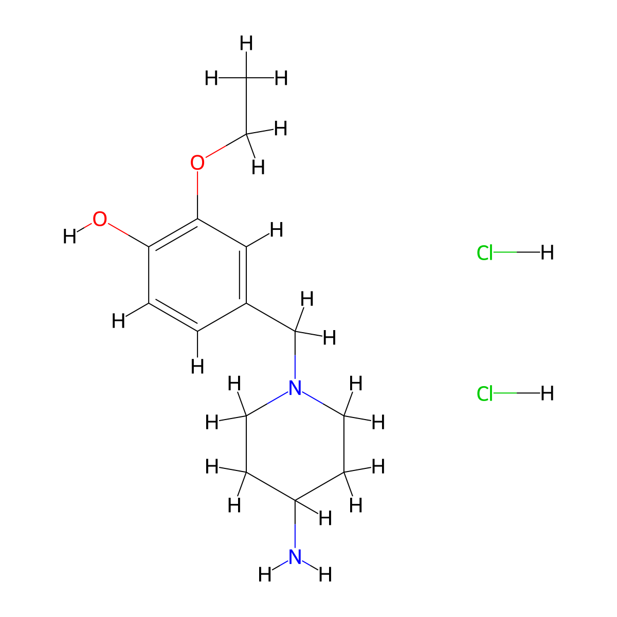 4-[(4-Aminopiperidin-1-yl)methyl]-2-ethoxyphenol dihydrochloride molecular structure, CAS 1797809-20-1