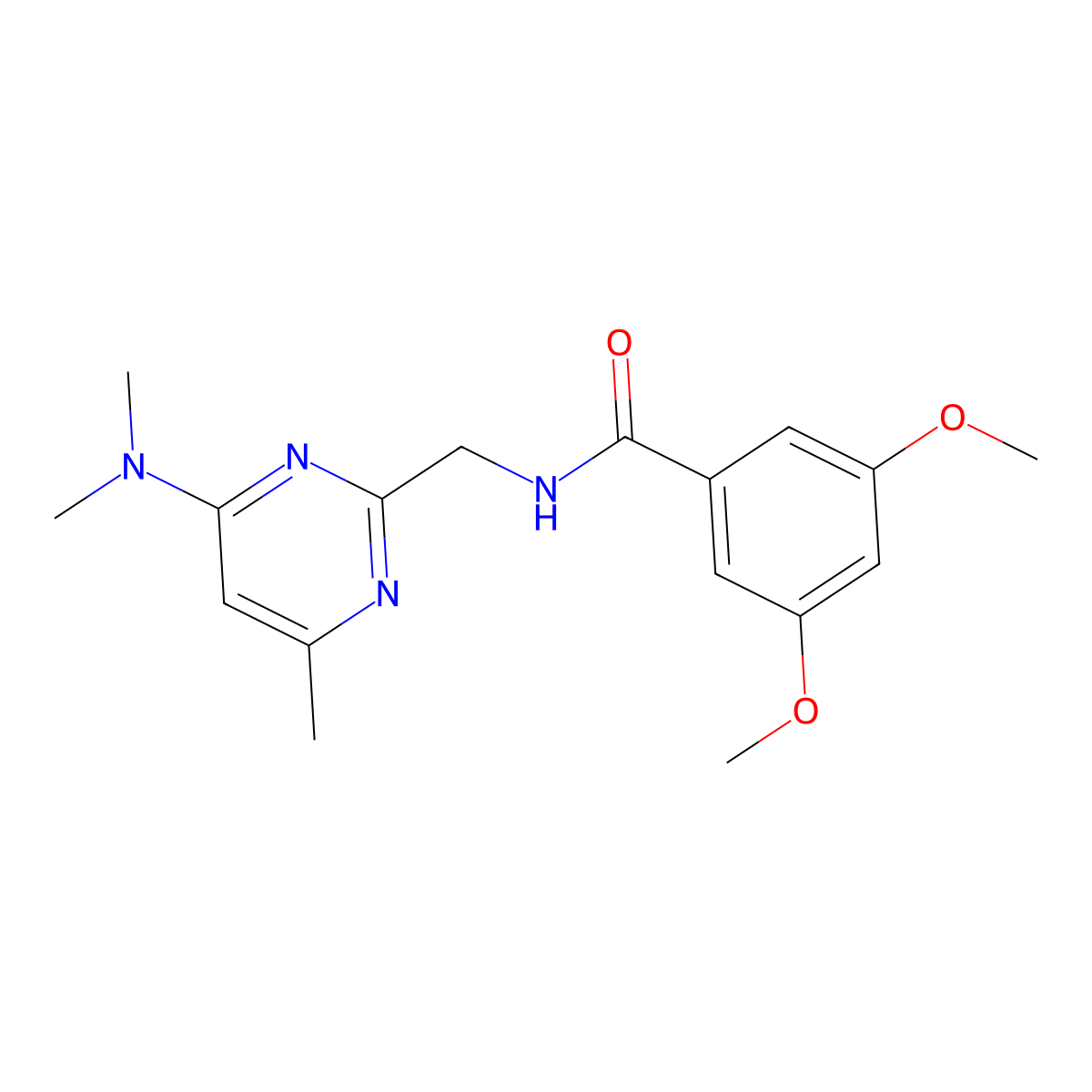 N-{[4-(dimethylamino)-6-methylpyrimidin-2-yl]methyl}-3,5-dimethoxybenzamide molecular structure, CAS 1797811-45-0