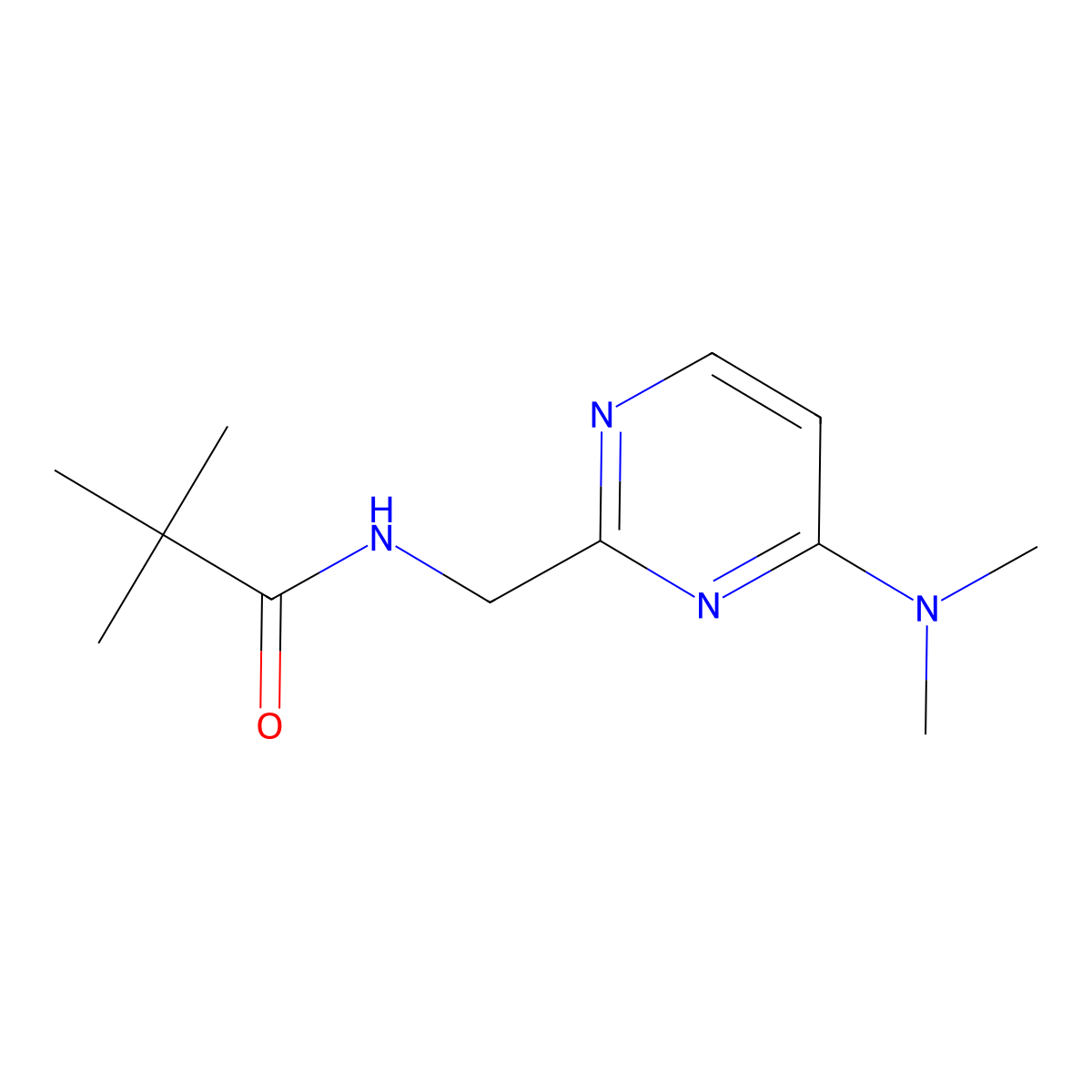 N-((4-(dimethylamino)pyrimidin-2-yl)methyl)pivalamide molecular structure, CAS 1797812-00-0