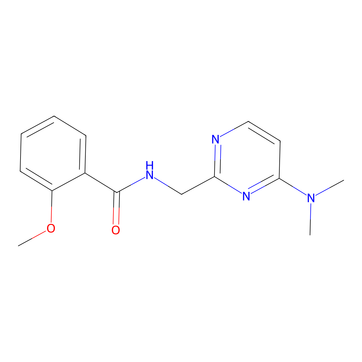 N-{[4-(dimethylamino)pyrimidin-2-yl]methyl}-2-methoxybenzamide molecular structure, CAS 1797812-09-9