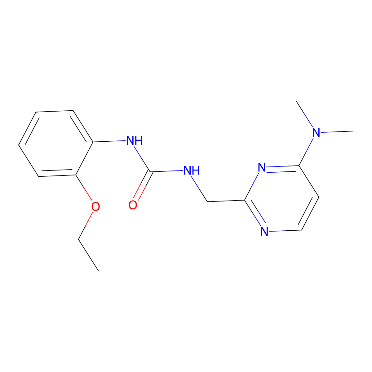 1-((4-(Dimethylamino)pyrimidin-2-yl)methyl)-3-(2-ethoxyphenyl)urea molecular structure, CAS 1797812-43-1