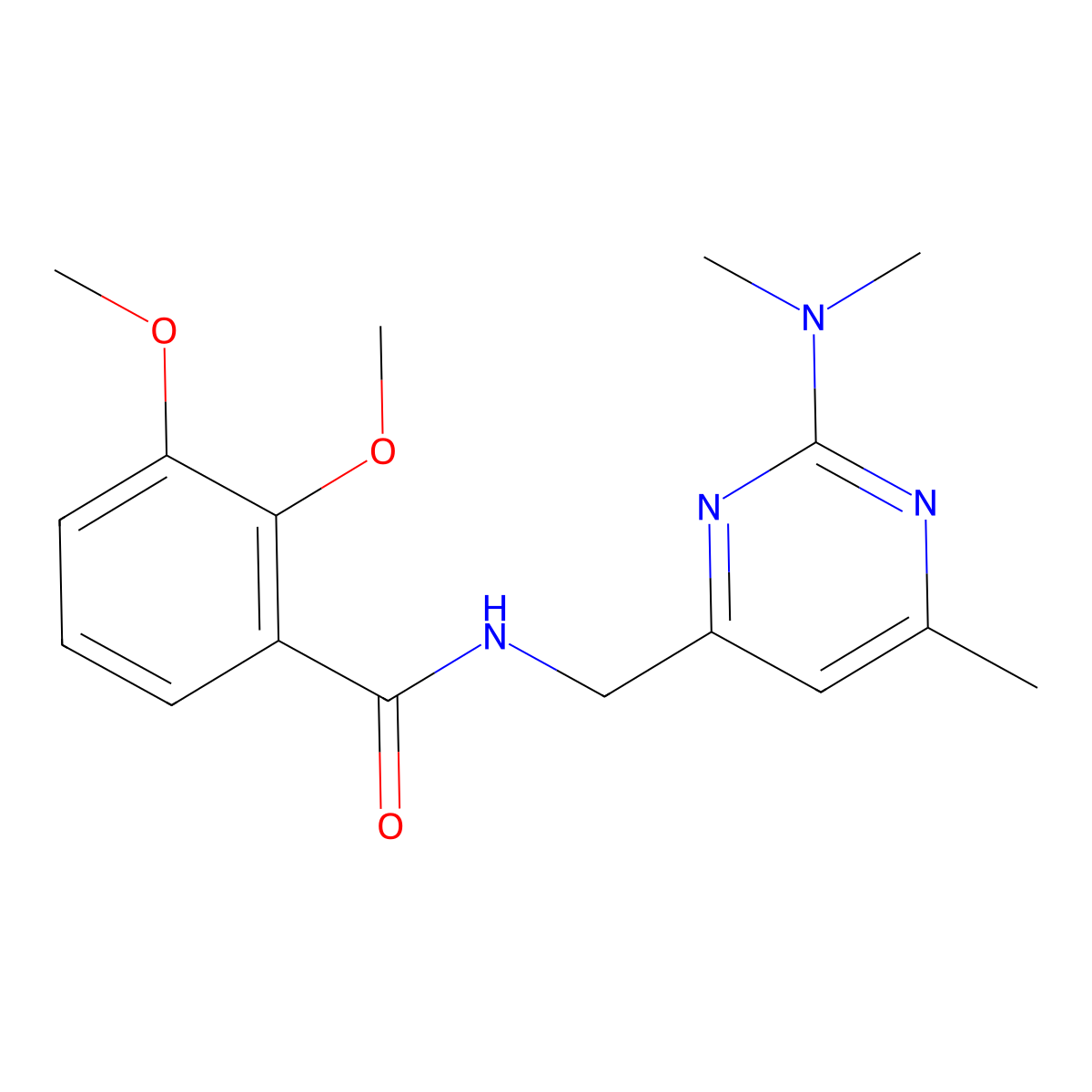 N-{[2-(dimethylamino)-6-methylpyrimidin-4-yl]methyl}-2,3-dimethoxybenzamide molecular structure, CAS 1797814-35-7
