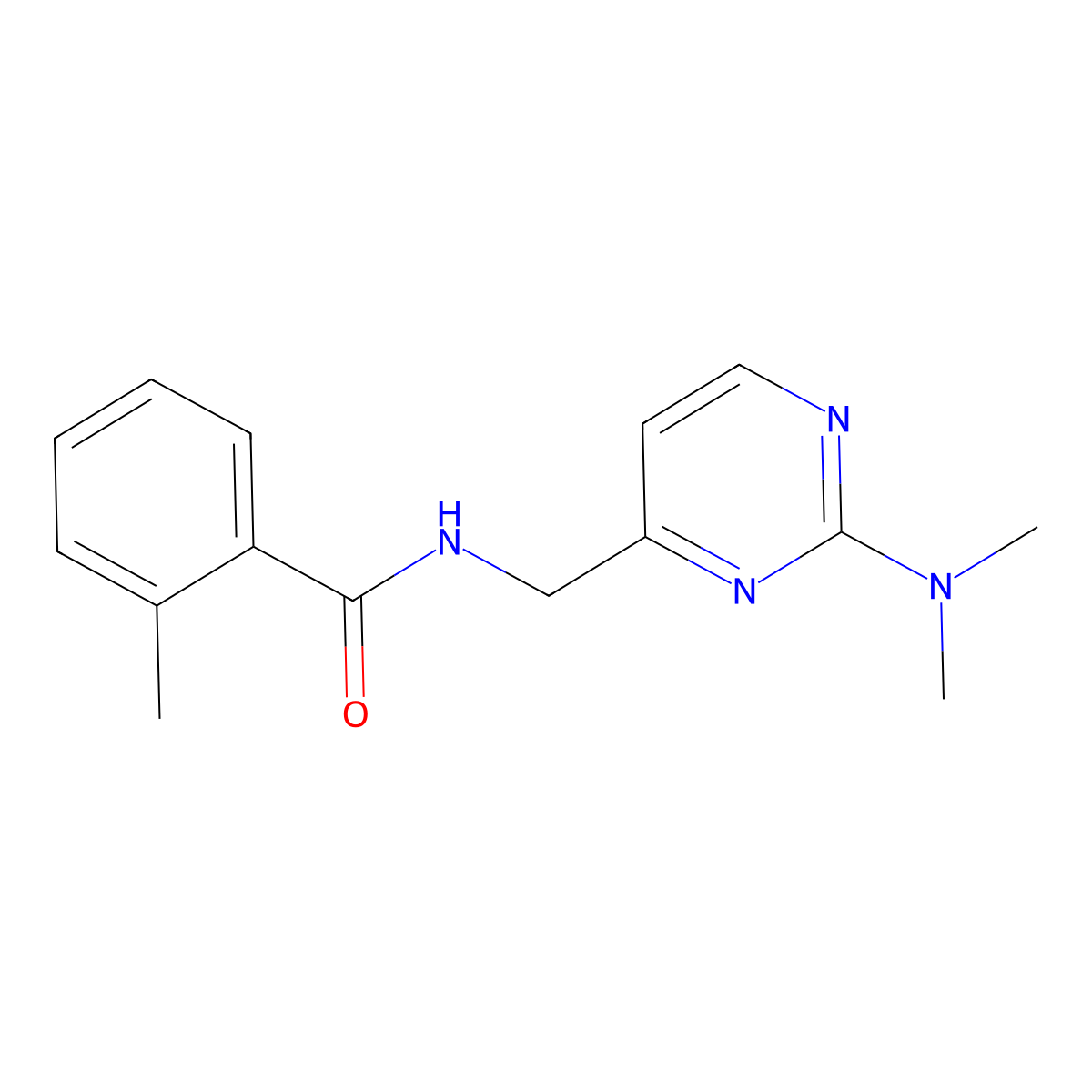 N-{[2-(dimethylamino)pyrimidin-4-yl]methyl}-2-methylbenzamide molecular structure, CAS 1797814-88-0