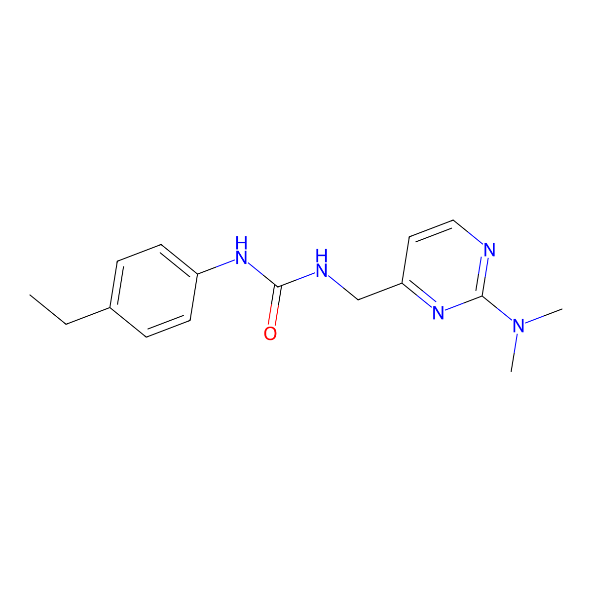 1-((2-(Dimethylamino)pyrimidin-4-yl)methyl)-3-(4-ethylphenyl)urea molecular structure, CAS 1797815-23-6