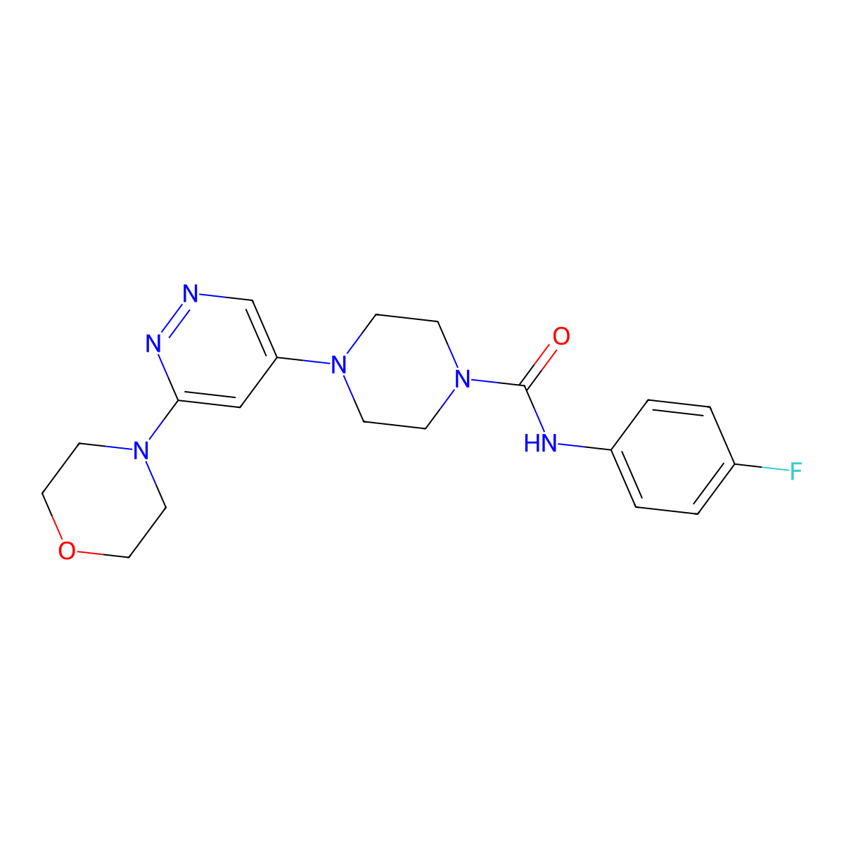 N-(4-fluorophenyl)-4-(6-morpholinopyridazin-4-yl)piperazine-1-carboxamide molecular structure, CAS 1797815-53-2