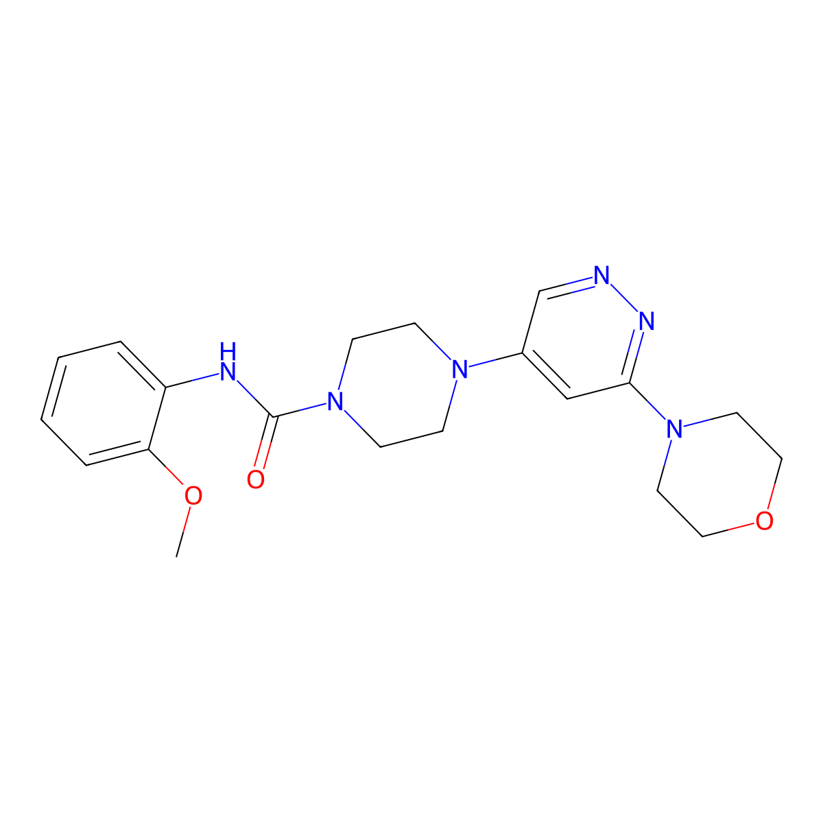 N-(2-methoxyphenyl)-4-(6-morpholinopyridazin-4-yl)piperazine-1-carboxamide molecular structure, CAS 1797815-58-7