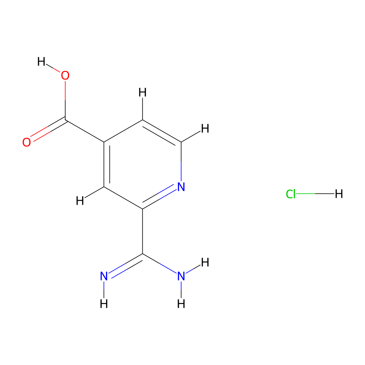 2-Carbamimidoylpyridine-4-carboxylic acid hydrochloride molecular structure, CAS 1797816-33-1