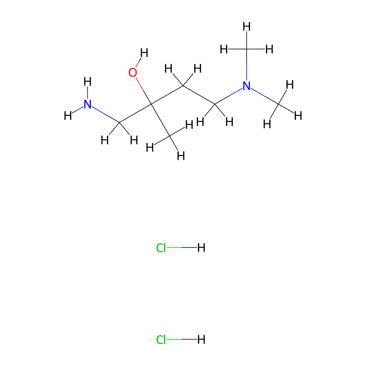 1-Amino-4-(dimethylamino)-2-methylbutan-2-ol dihydrochloride molecular structure, CAS 1797820-45-1