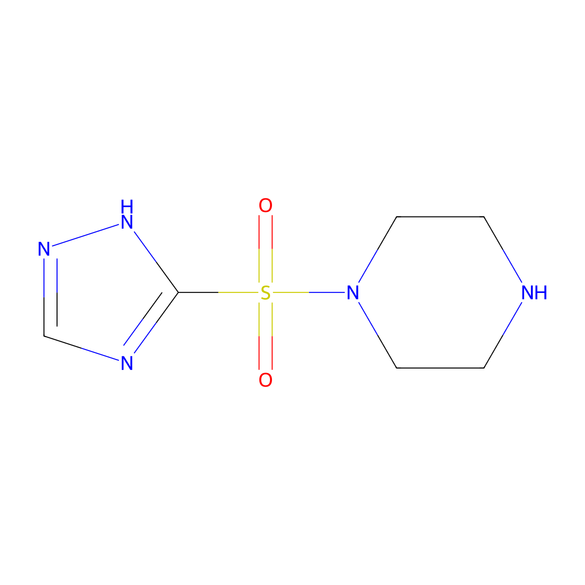 1-(4H-1,2,4-triazole-3-sulfonyl)piperazine molecular structure, CAS 1797821-73-8